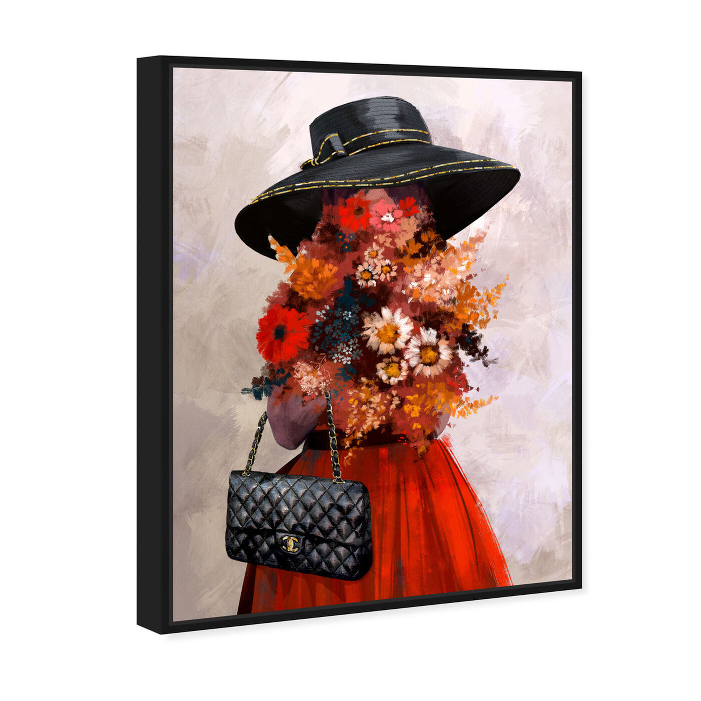 Angled view of Field of Flowers featuring fashion and glam and handbags art.