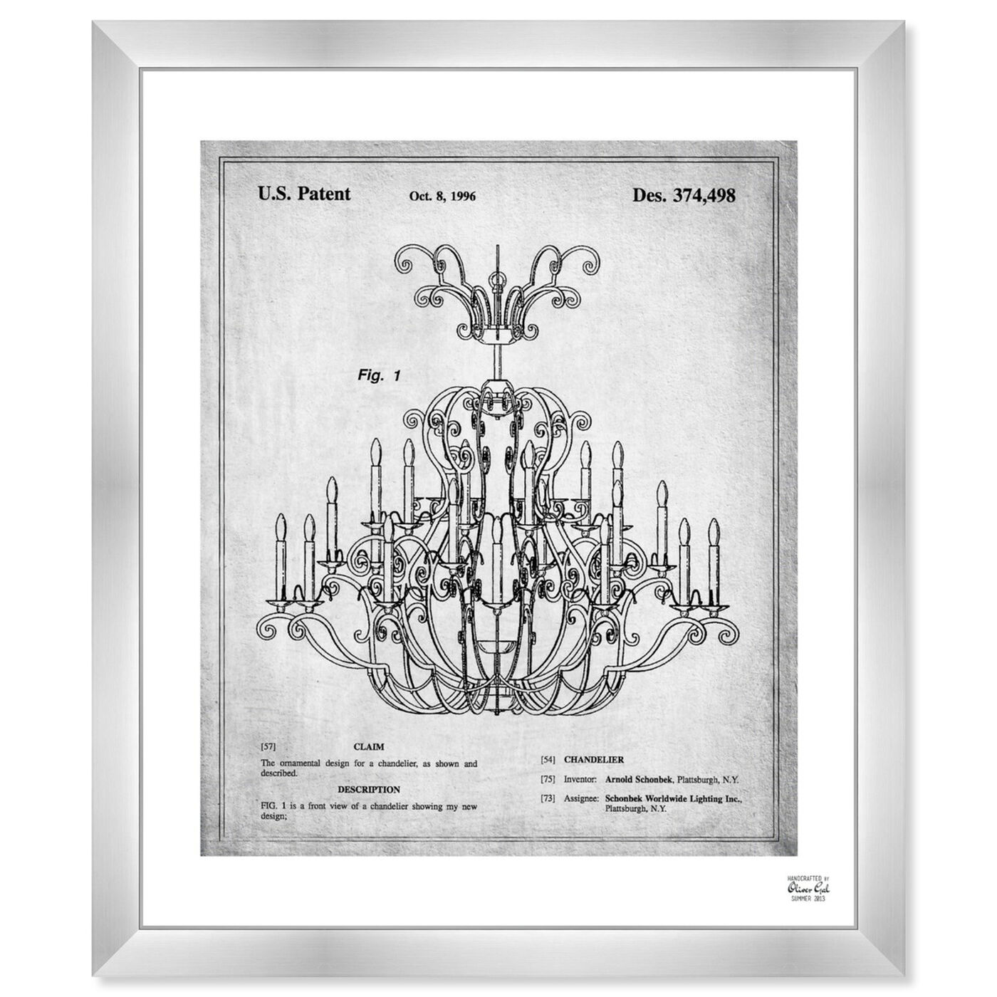 Front view of Chandelier 1996 featuring fashion and glam and chandeliers art.