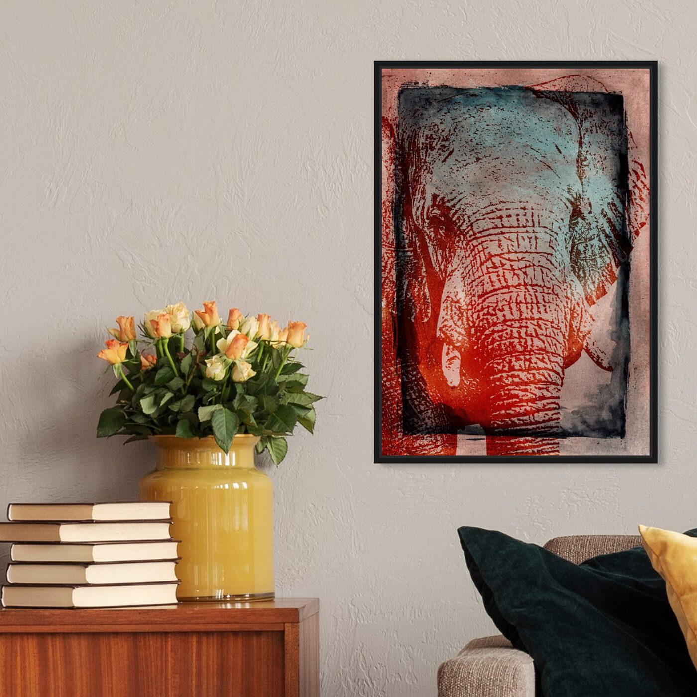 Hanging view of Elephant in the Wild featuring animals and zoo and wild animals art.