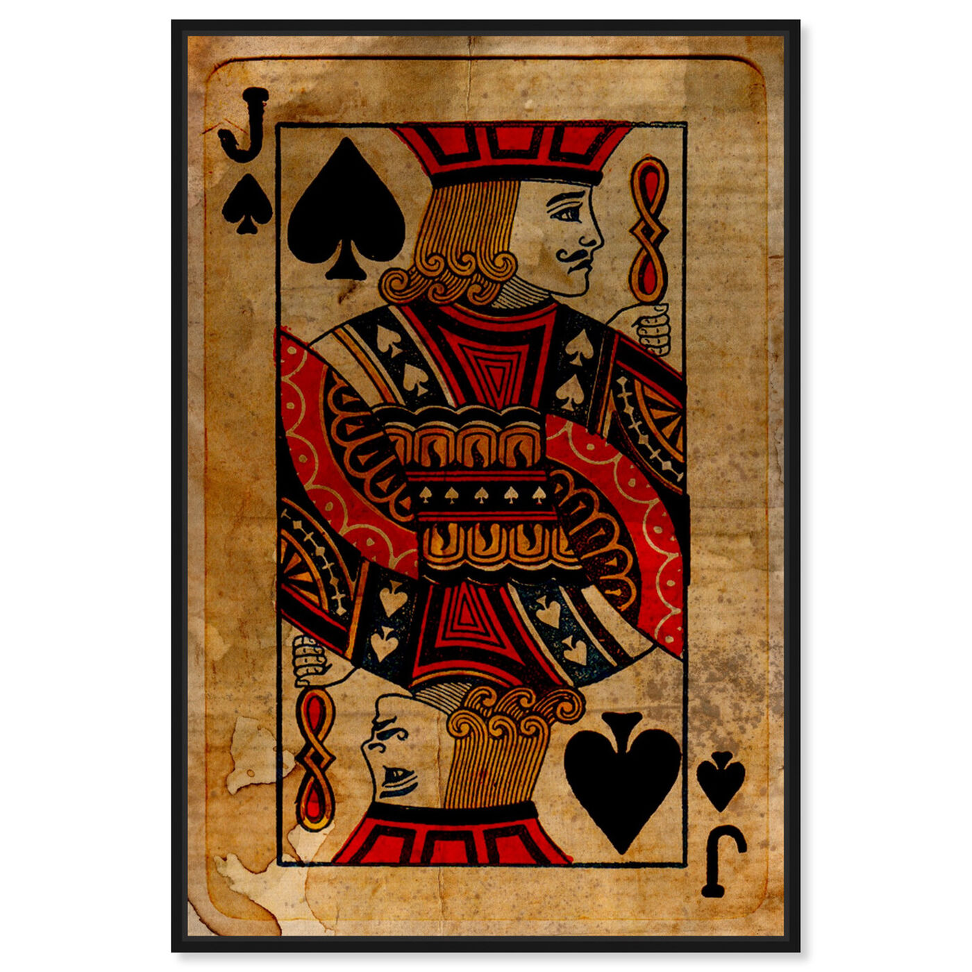 Front view of Jack of Spades featuring entertainment and hobbies and playing cards art.