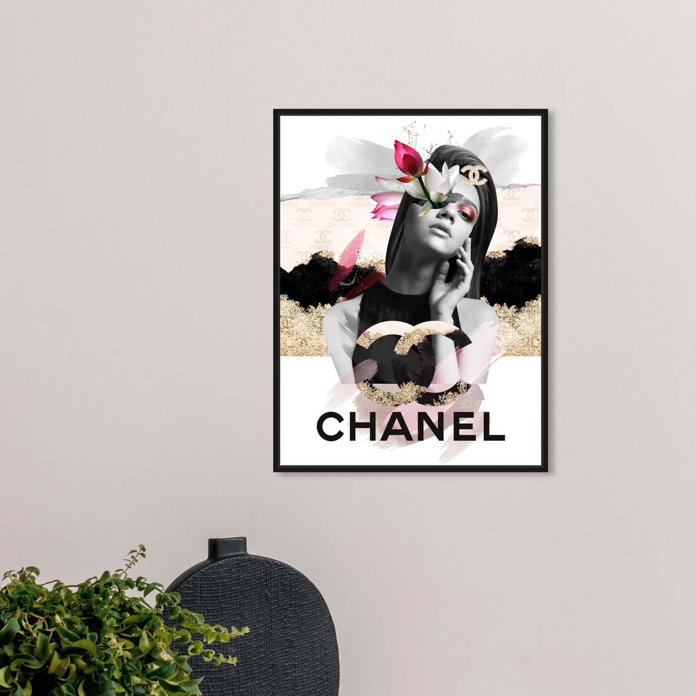 Hanging view of Trendy Lady I featuring fashion and glam and lifestyle art.