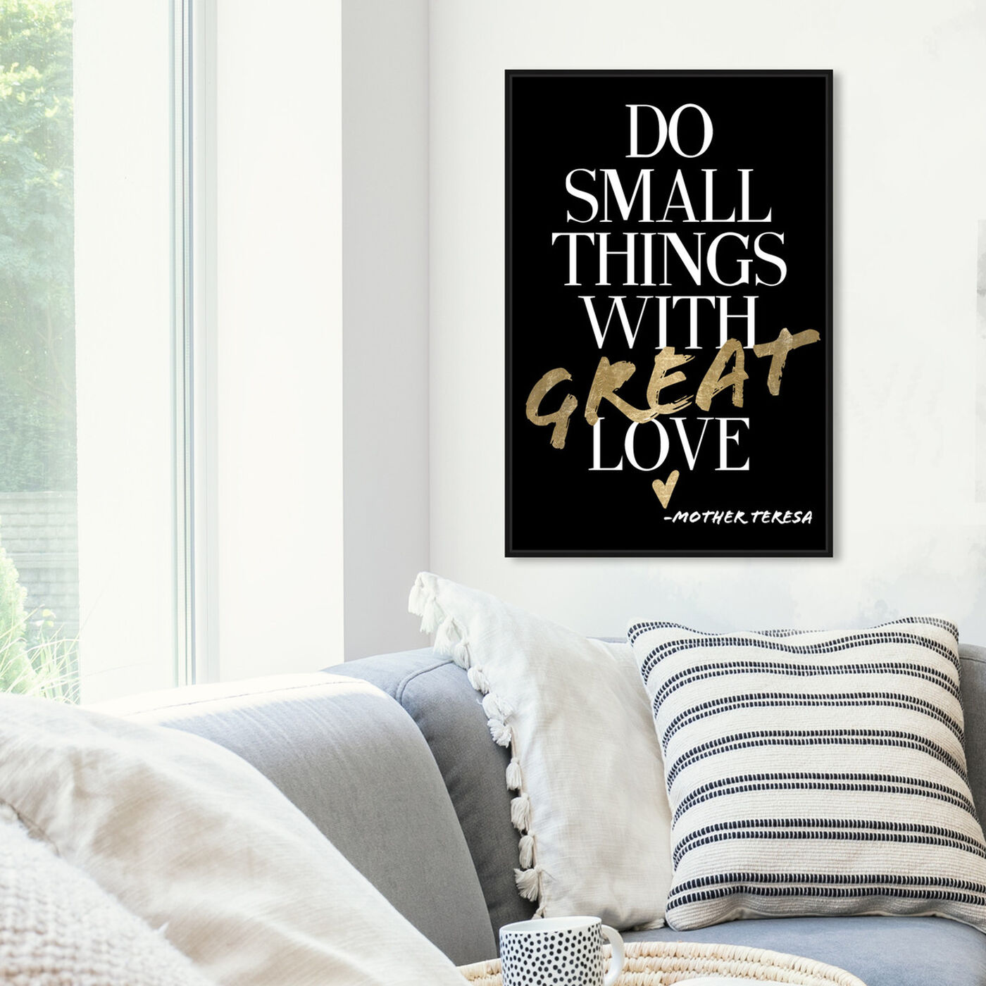 Hanging view of Do Things With Love I featuring typography and quotes and love quotes and sayings art.