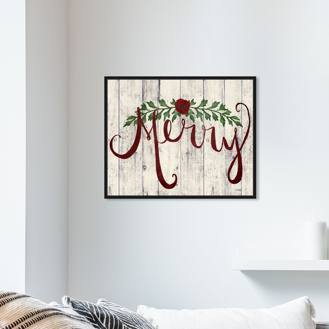 Hanging view of Merry featuring holiday and seasonal and holidays art.