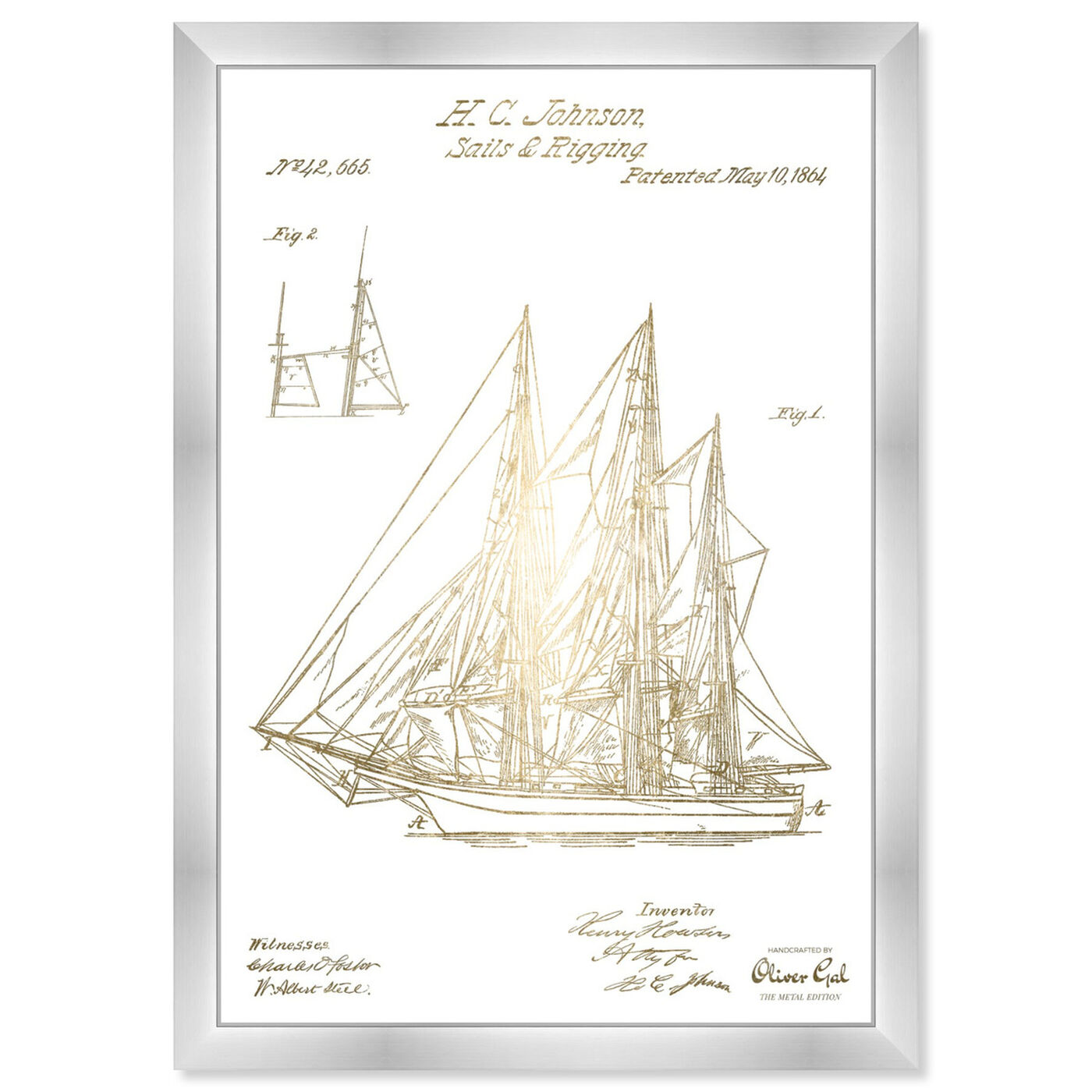 Front view of Sail And Rigging 1864 II featuring transportation and boats and yachts art.
