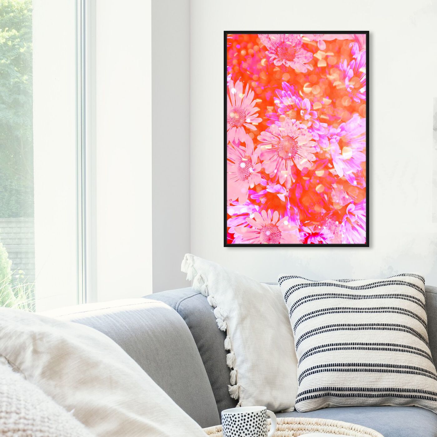 Hanging view of Flower Madness featuring floral and botanical and florals art.