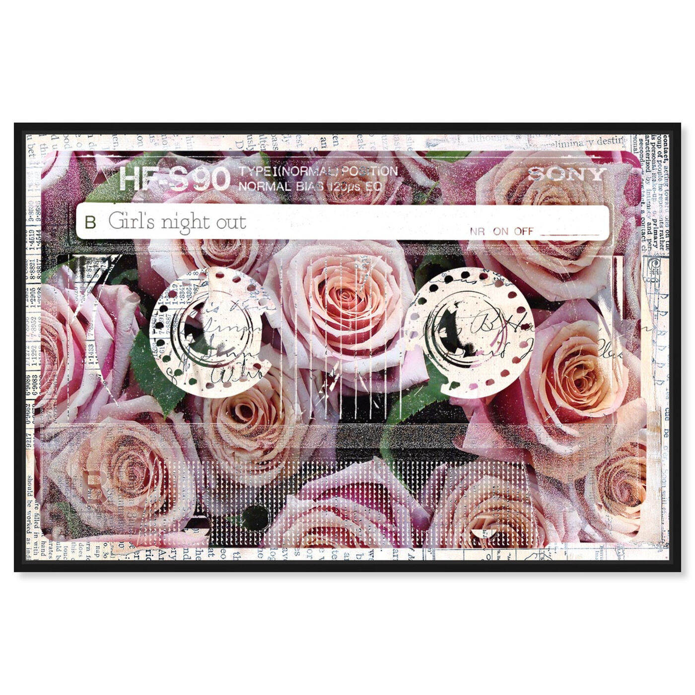 Front view of Night Out Mixed Tape  featuring floral and botanical and florals art.
