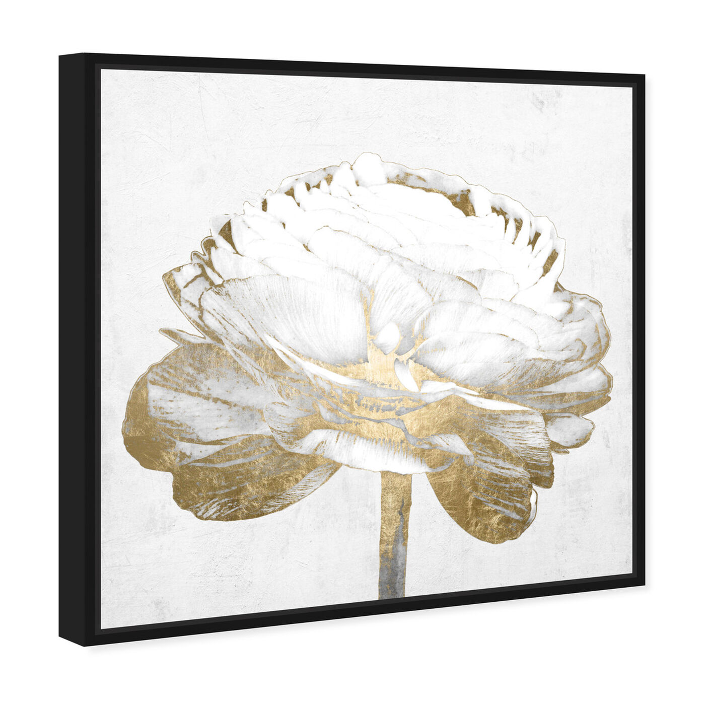 Angled view of White Love Peony Gold featuring fashion and glam and fashion art.