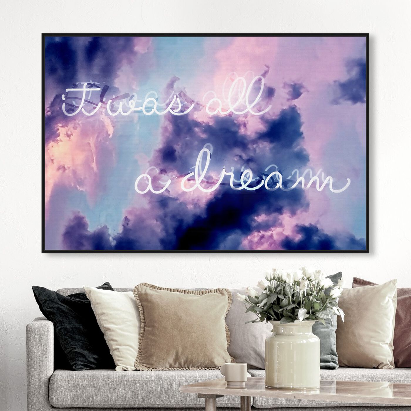 Hanging view of IT WAS ALL A DREAM - LONG featuring typography and quotes and motivational quotes and sayings art.