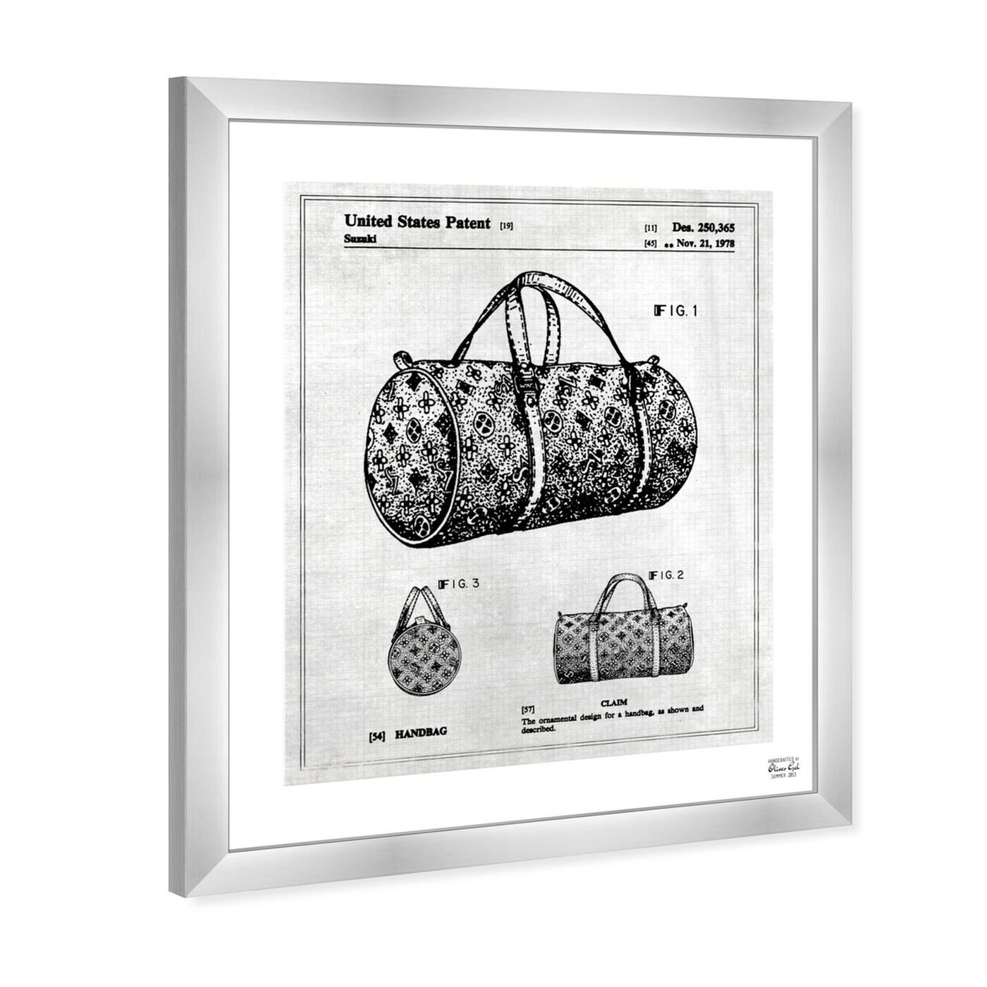 Angled view of Handbag 1978 featuring fashion and glam and handbags art.