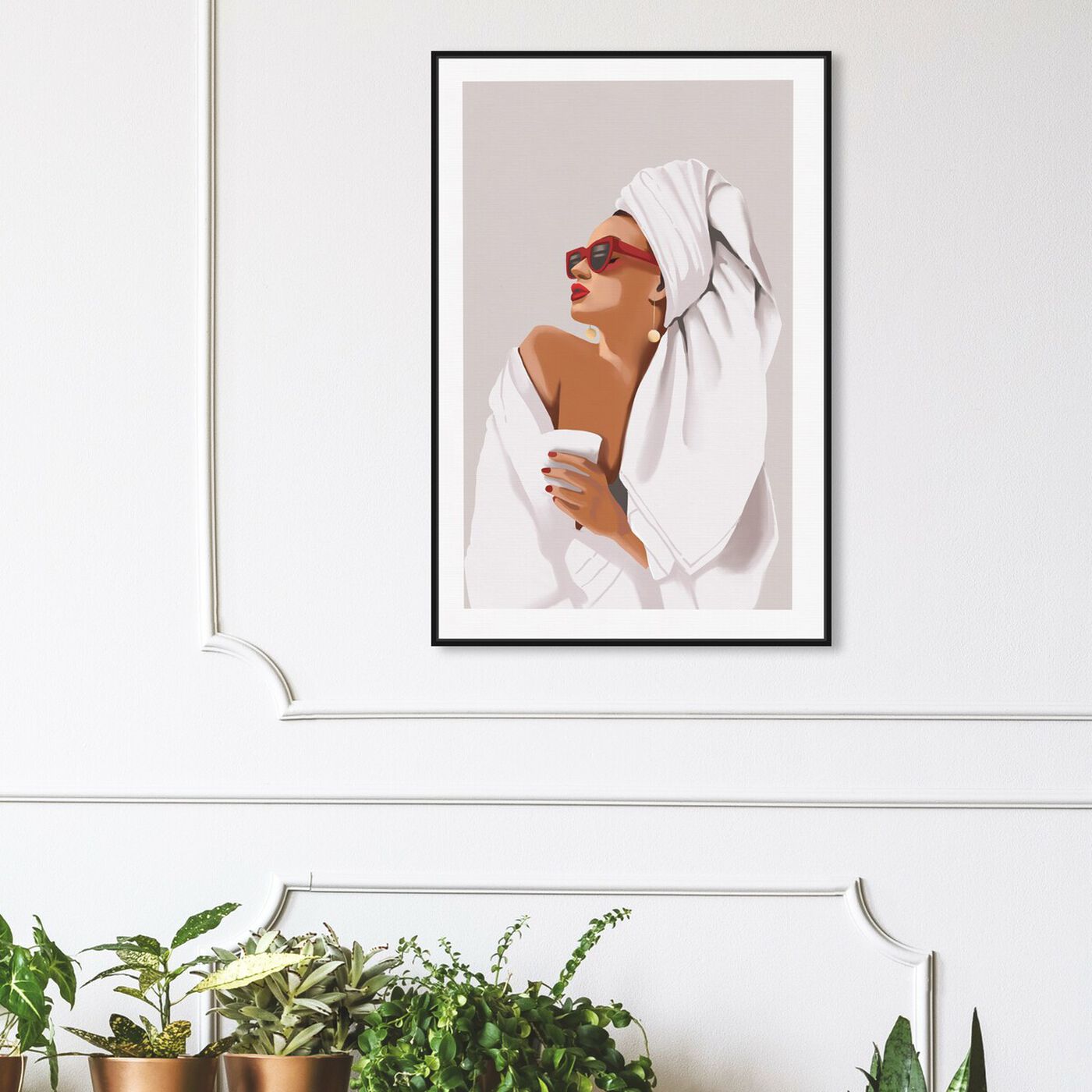 Hanging view of Her Morning Routine featuring fashion and glam and lifestyle art.