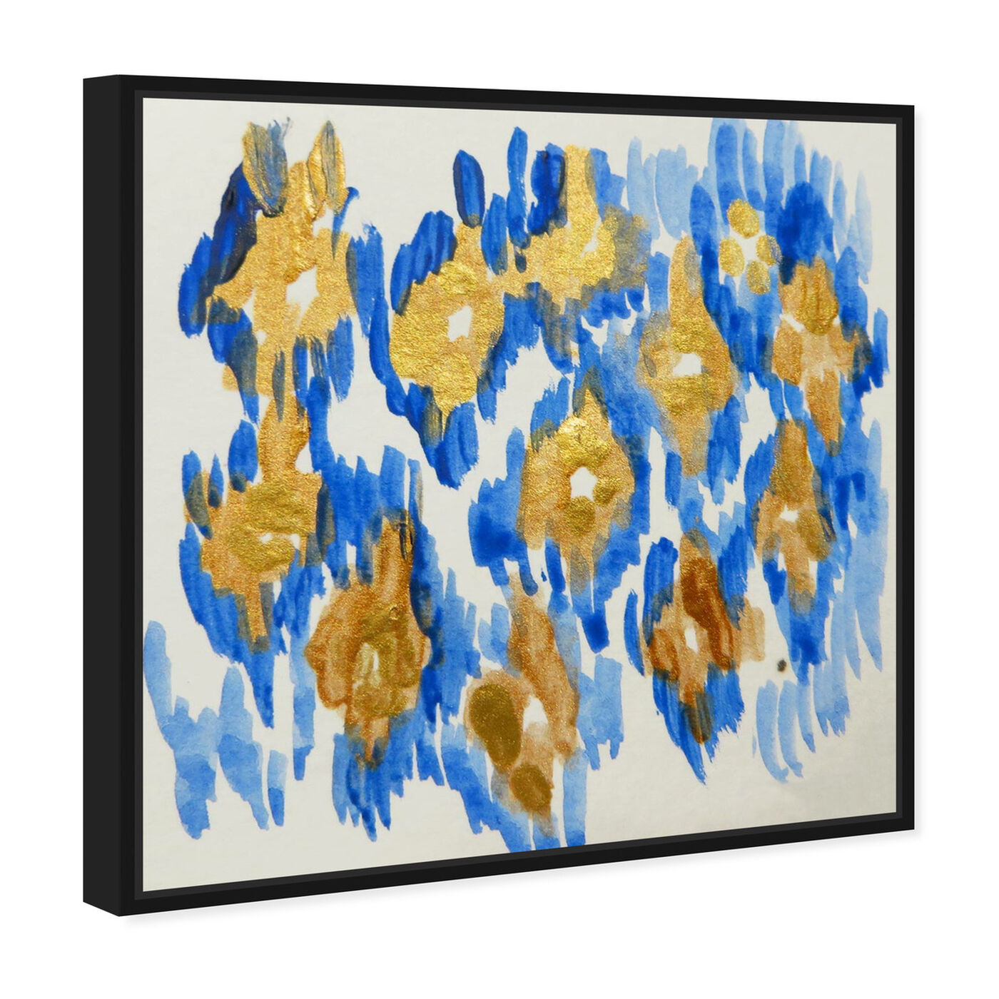 Angled view of Carmela Azul - Signature Collection featuring abstract and paint art.