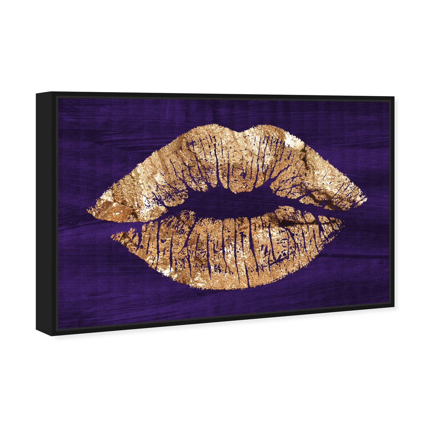 Angled view of Solid Kiss Violet featuring fashion and glam and lips art.