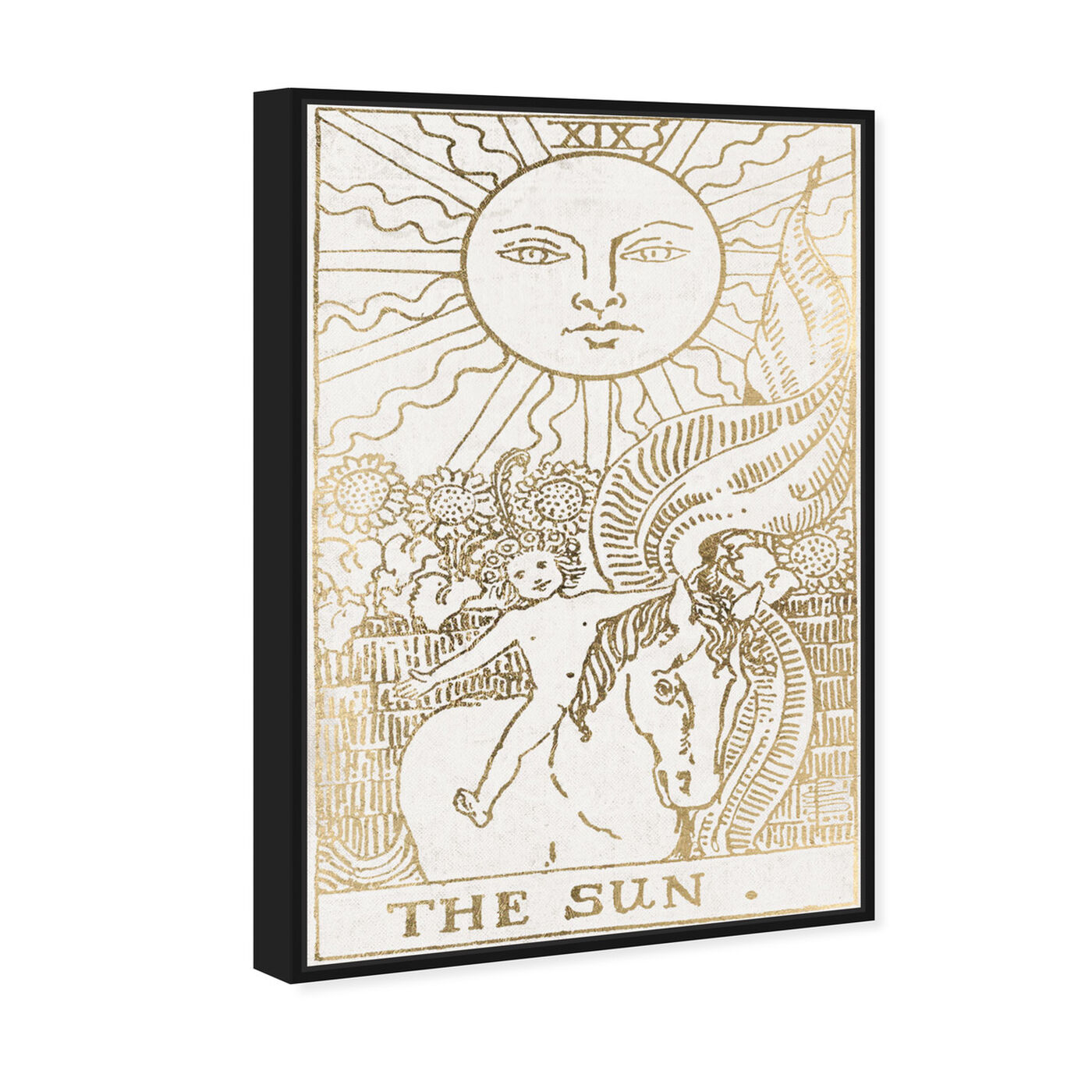 Angled view of The Sun Tarot Luxe featuring astronomy and space and zodiac art.