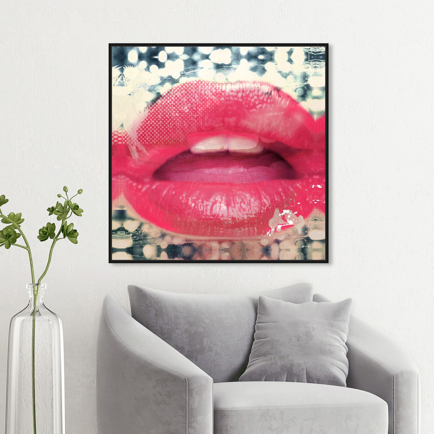 Hanging view of Lips II featuring fashion and glam and lips art.