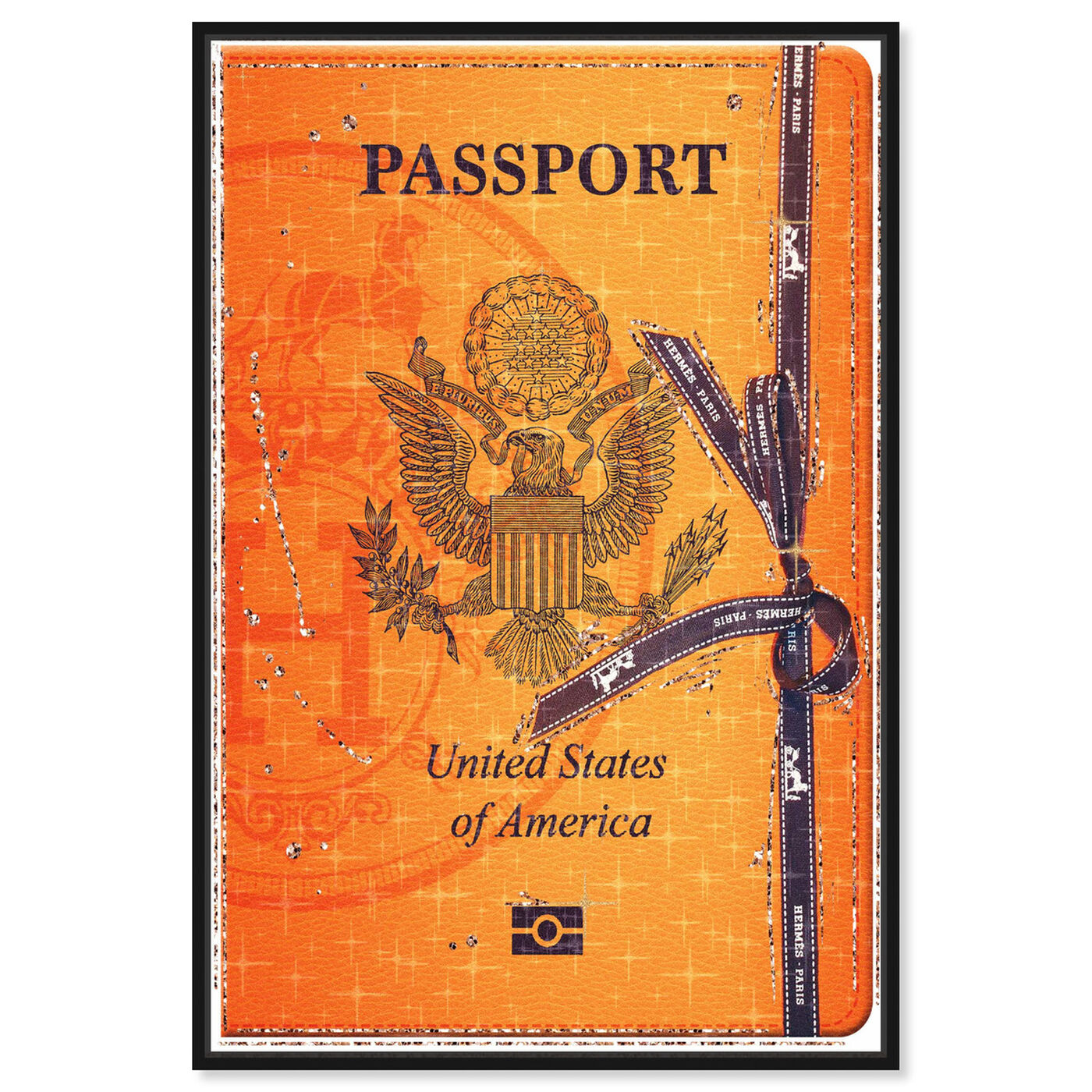 Front view of French Passport featuring fashion and glam and travel essentials art.
