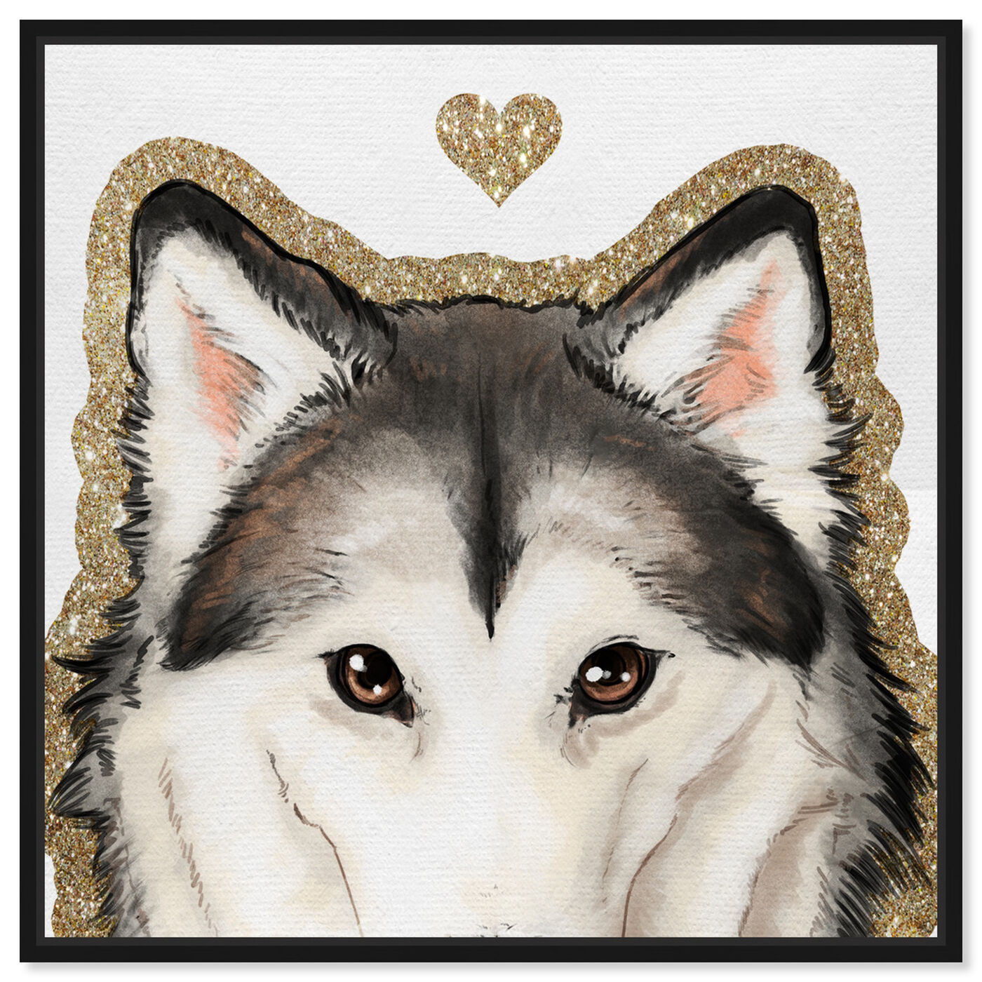 Front view of Husky Eyes featuring fashion and glam and hearts art.