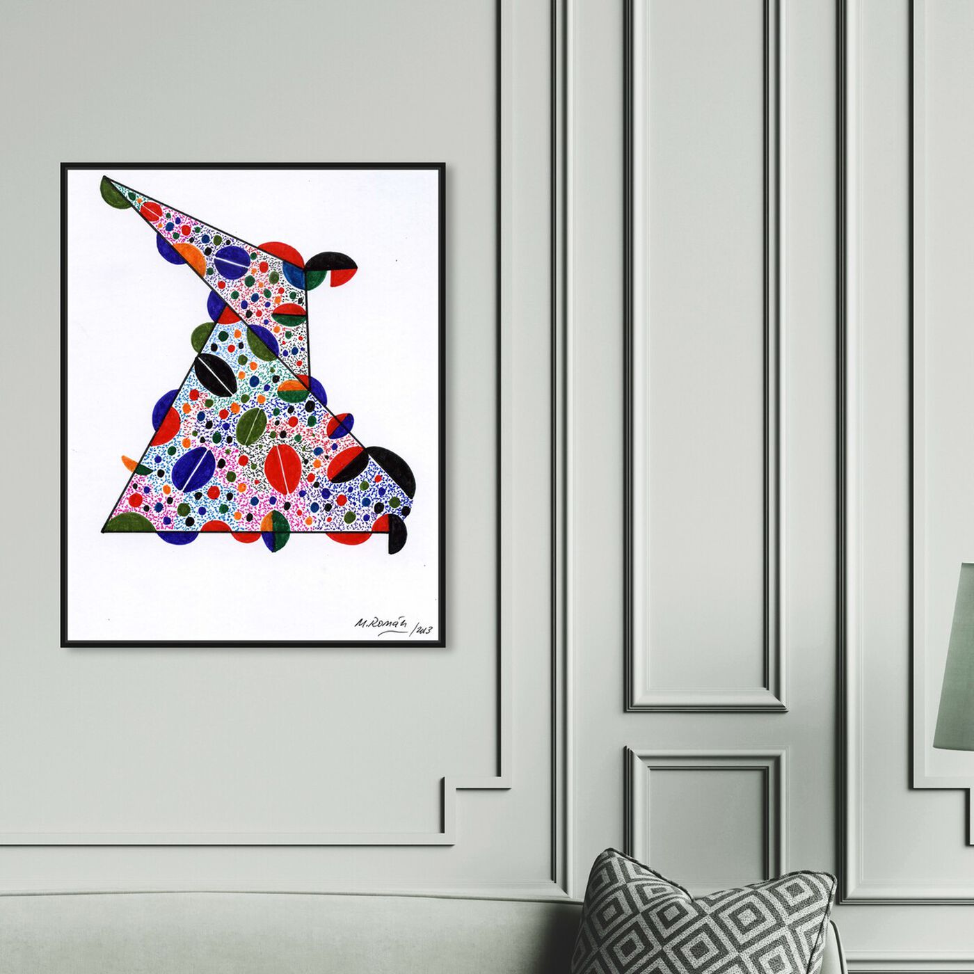 Hanging view of Geometric Dots featuring abstract and geometric art.