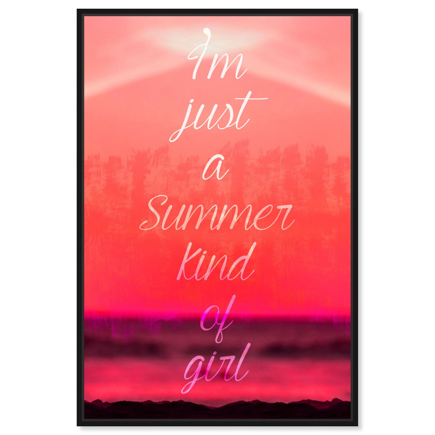 Front view of Summer Kind featuring typography and quotes and funny quotes and sayings art.