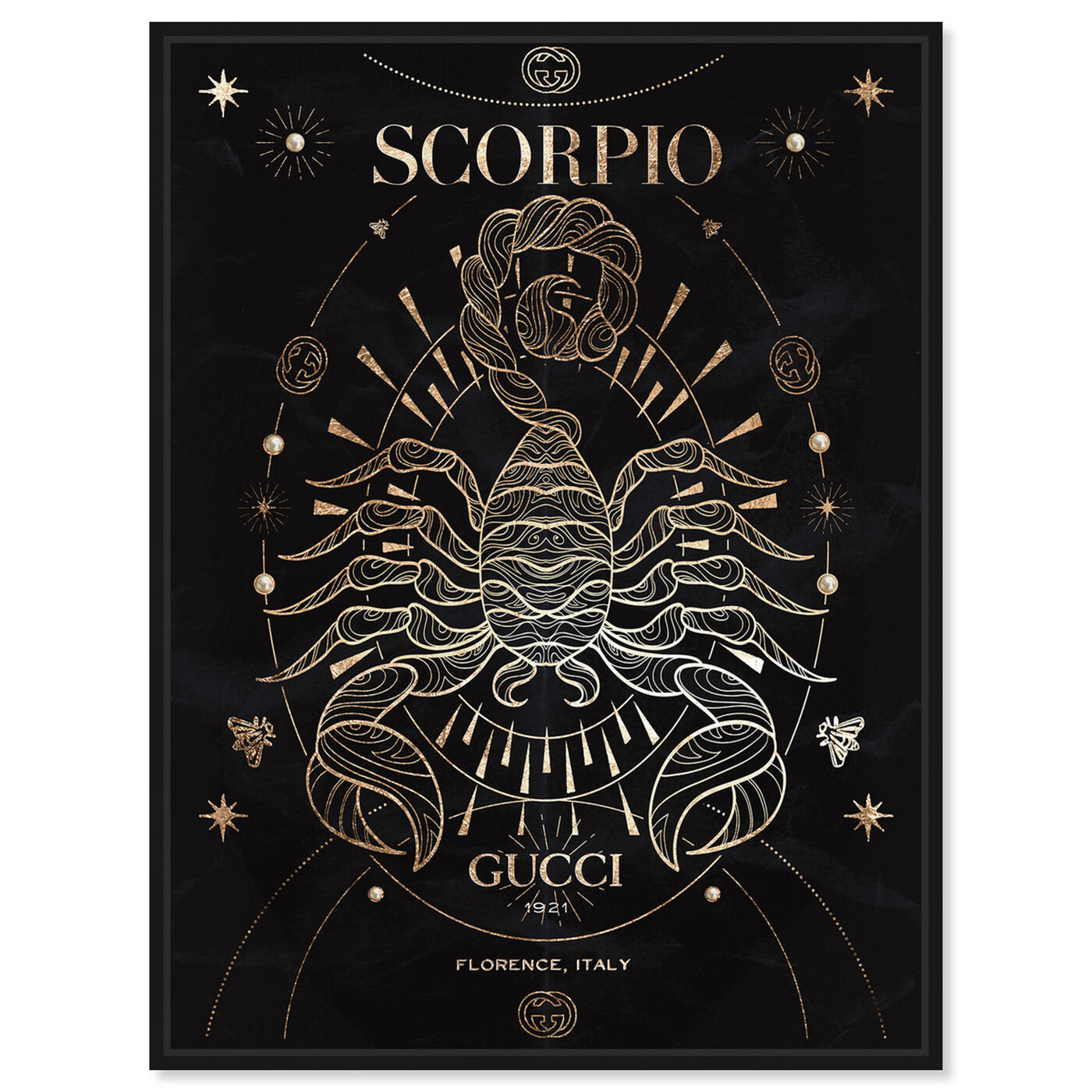 Front view of Mémoire d'un Scorpio featuring fashion and glam and lifestyle art.