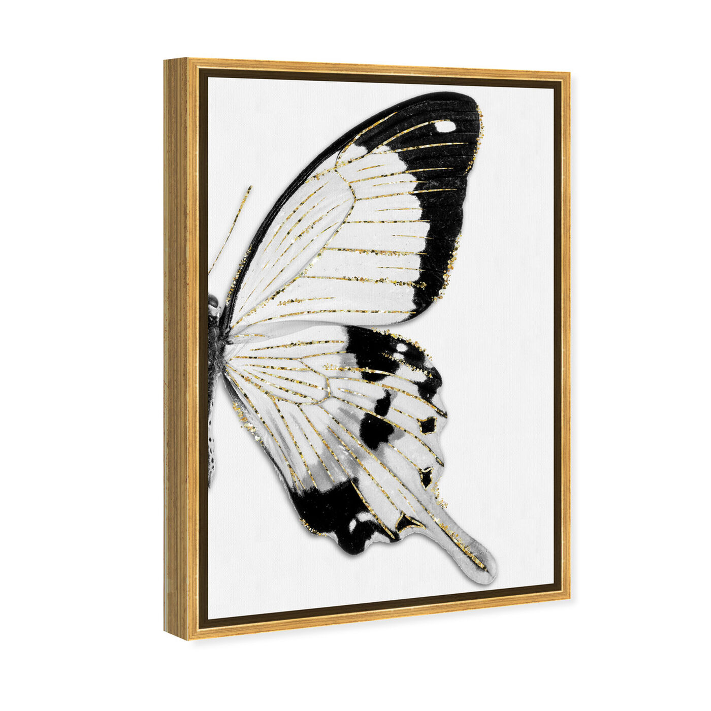 Angled view of Monochrome Butterfly I featuring animals and insects art.