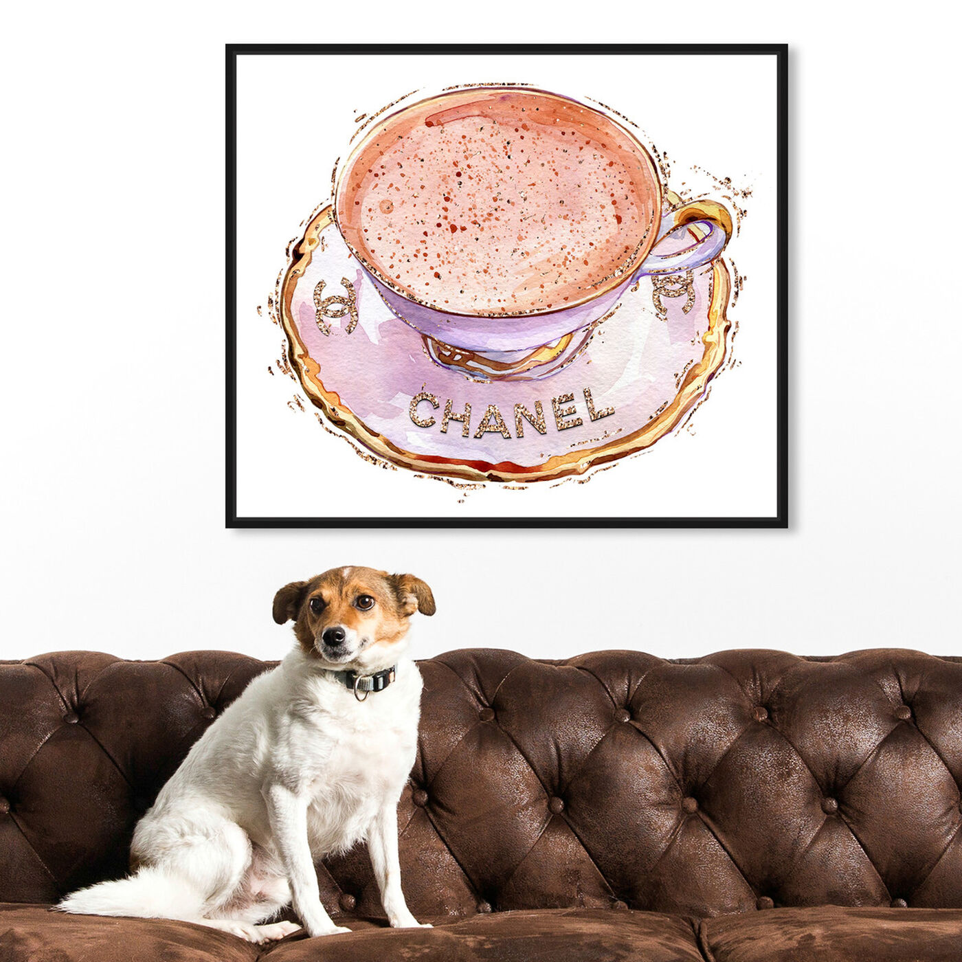 White Glam Tea Cup  Wall Art by Oliver Gal