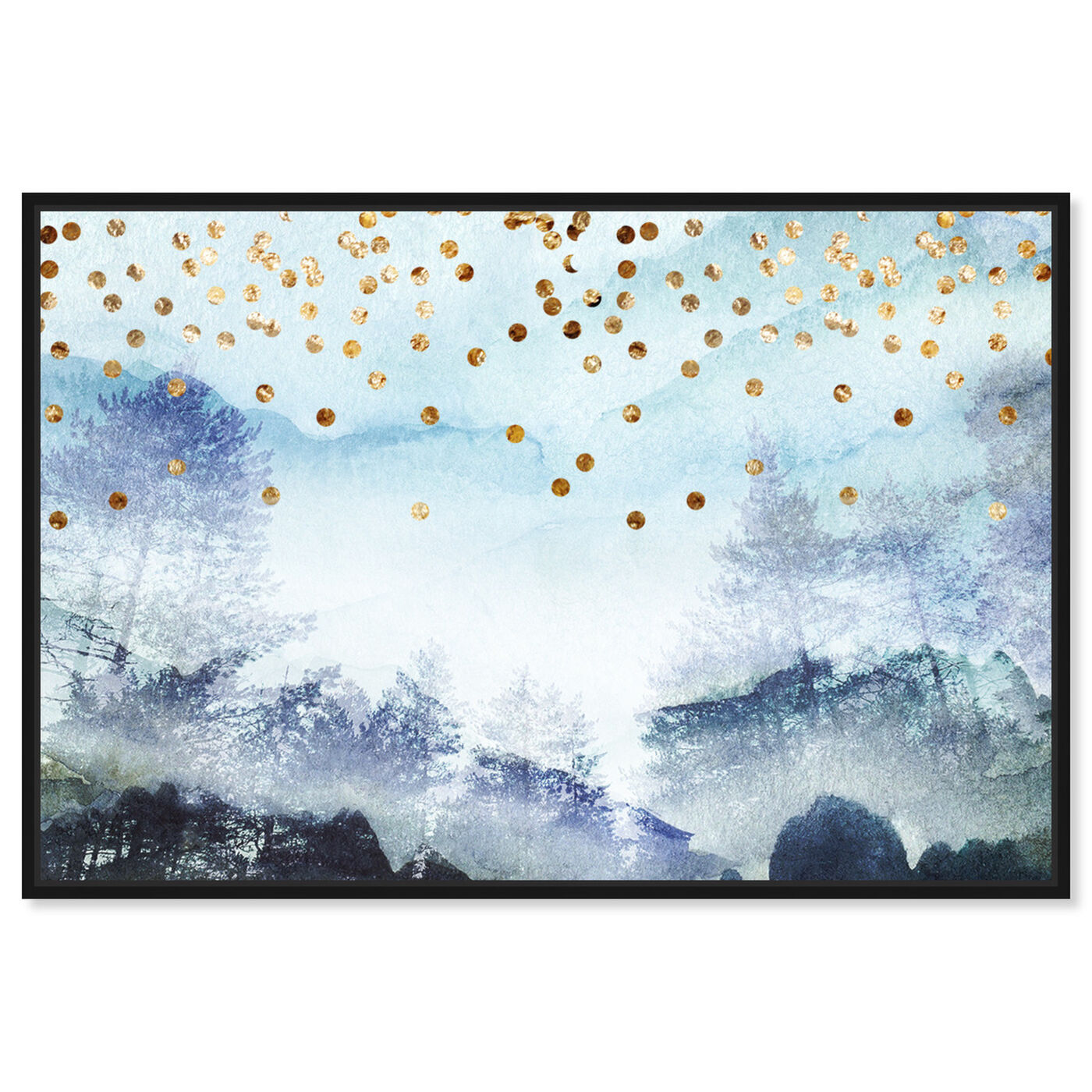 Front view of Summer Mist Collage featuring nature and landscape and forest landscapes art.