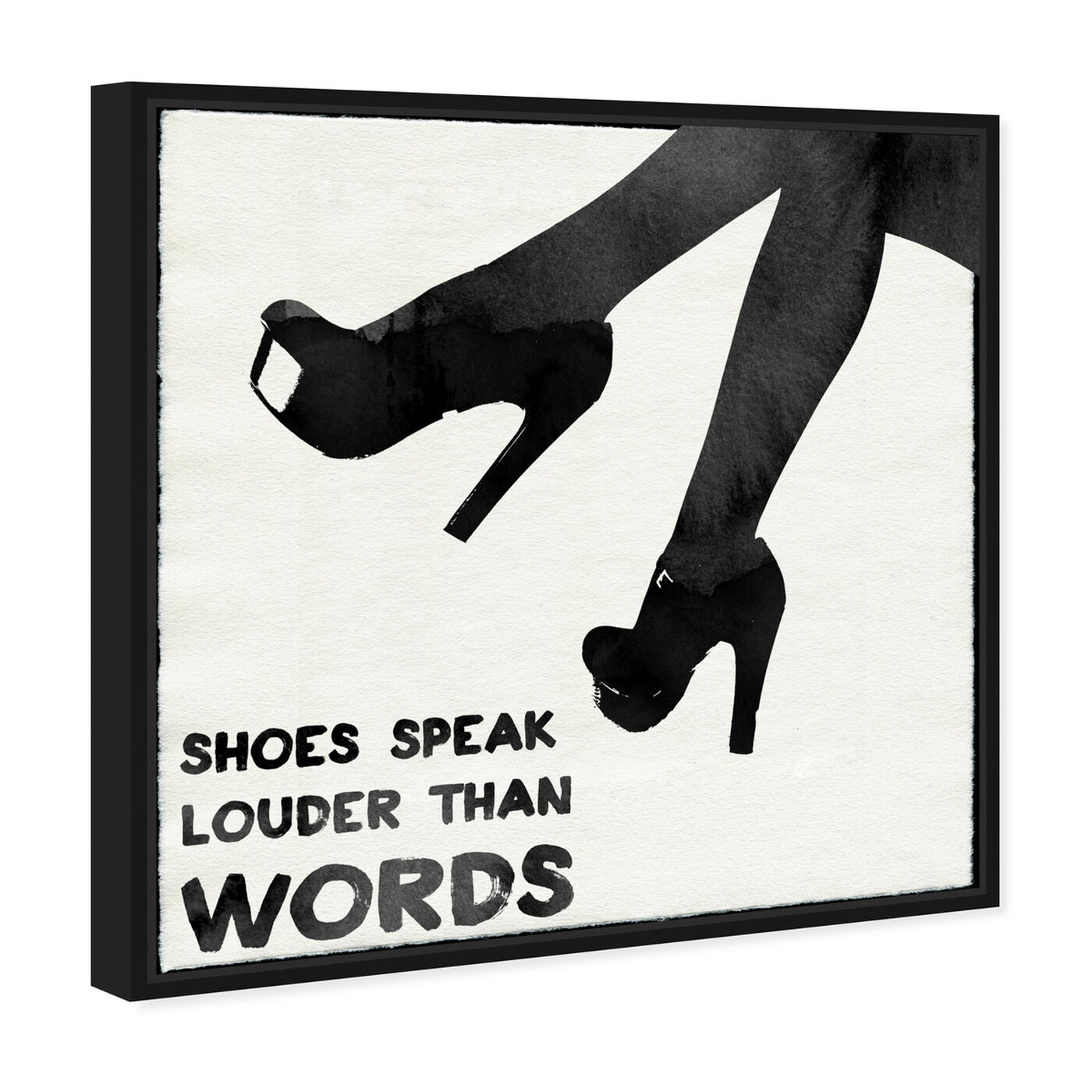 Angled view of Shoes Speak I featuring fashion and glam and shoes art.