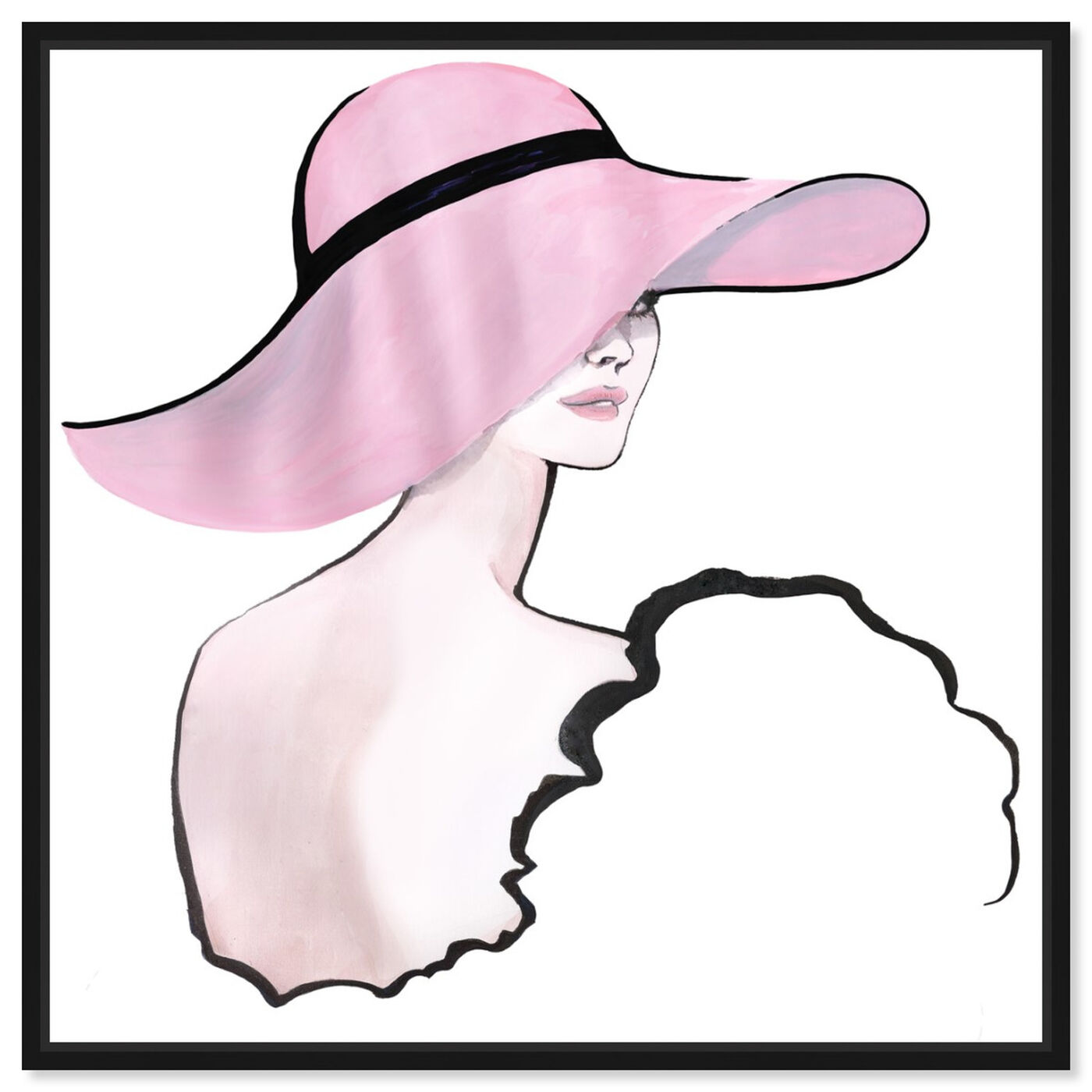 Front view of Pink Pouder - Gill Bay featuring fashion and glam and portraits art.