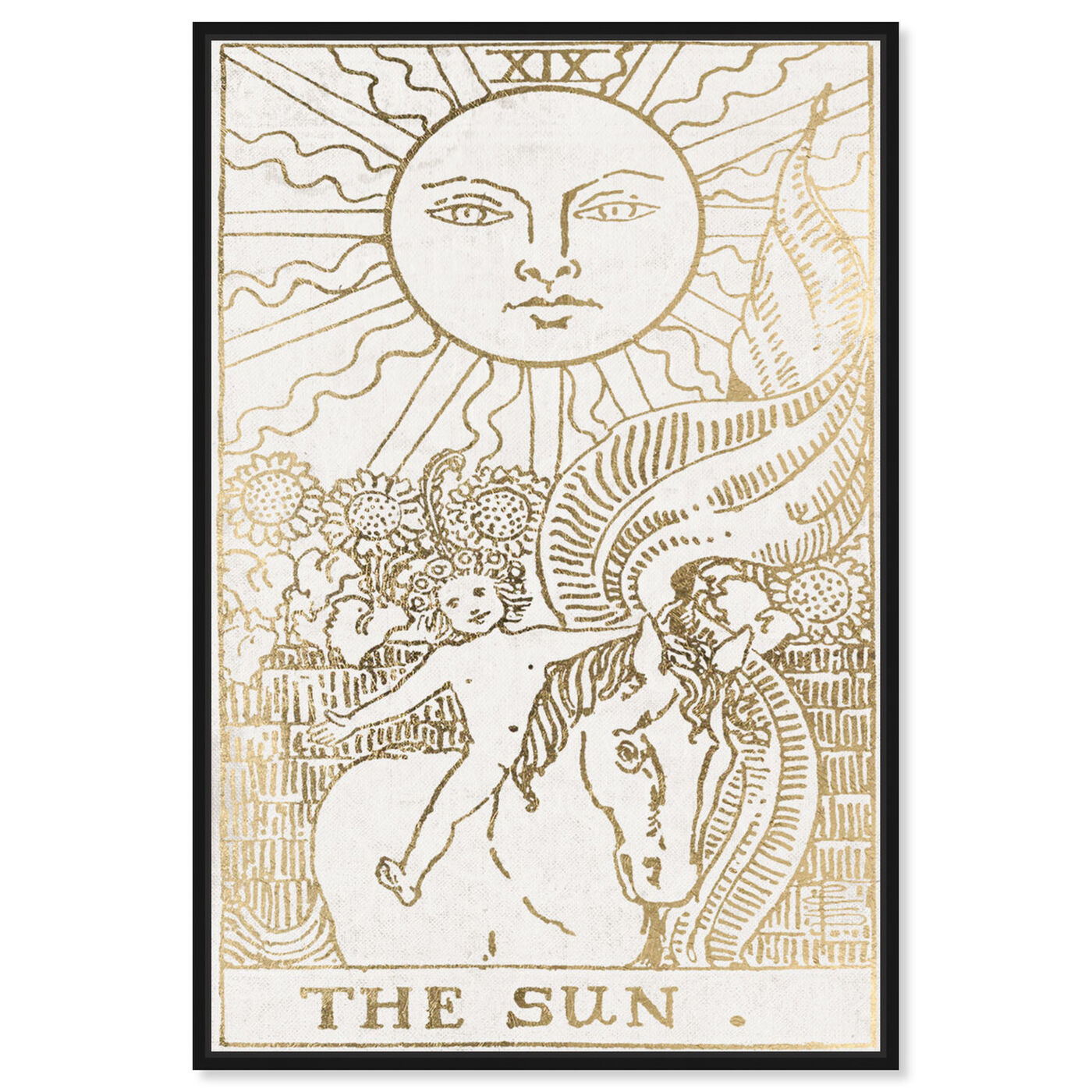 Front view of The Sun Tarot Luxe featuring astronomy and space and zodiac art.