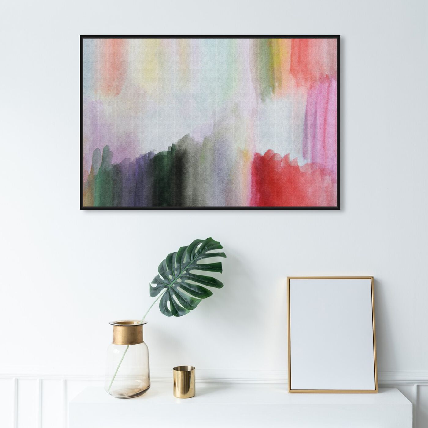 Hanging view of Anona featuring abstract and watercolor art.
