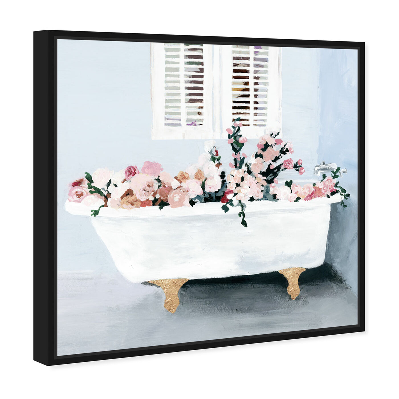 Angled view of Floral Tub Square featuring floral and botanical and florals art.