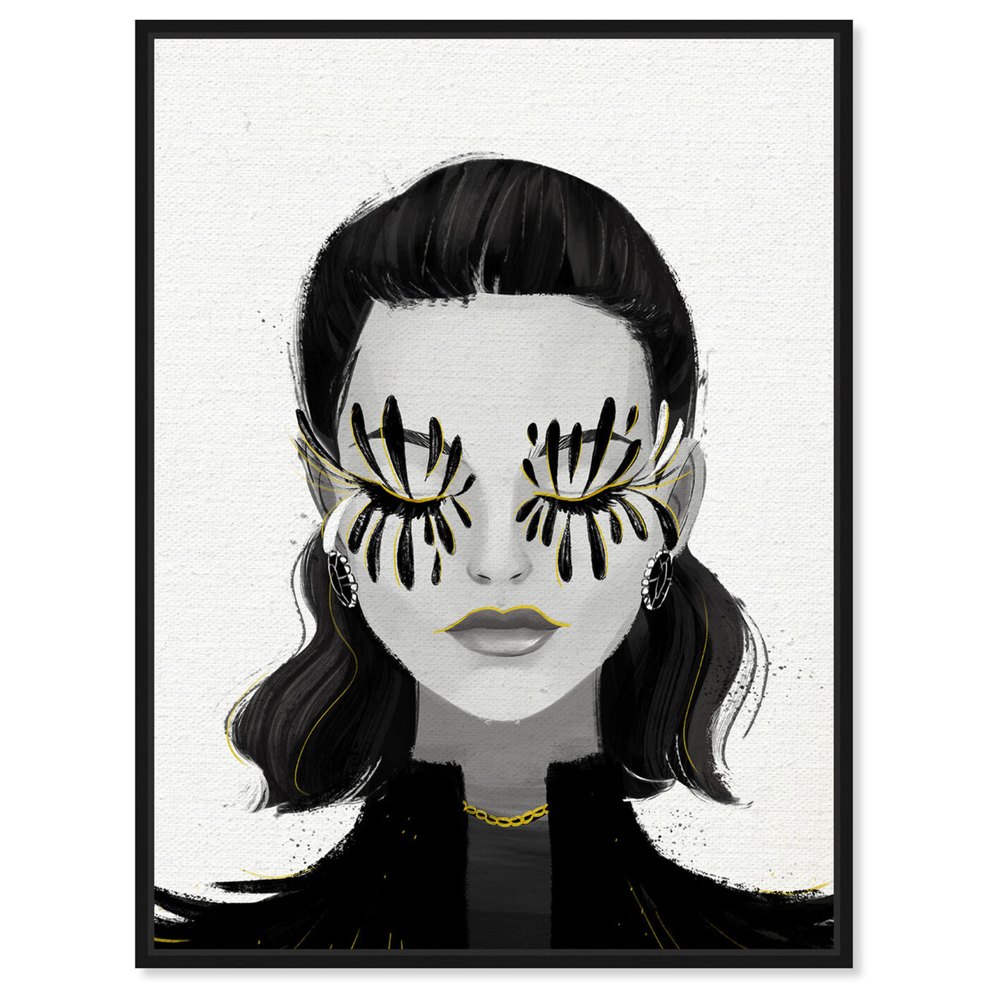 Front view of Eyelash Petals Girls featuring fashion and glam and portraits art.