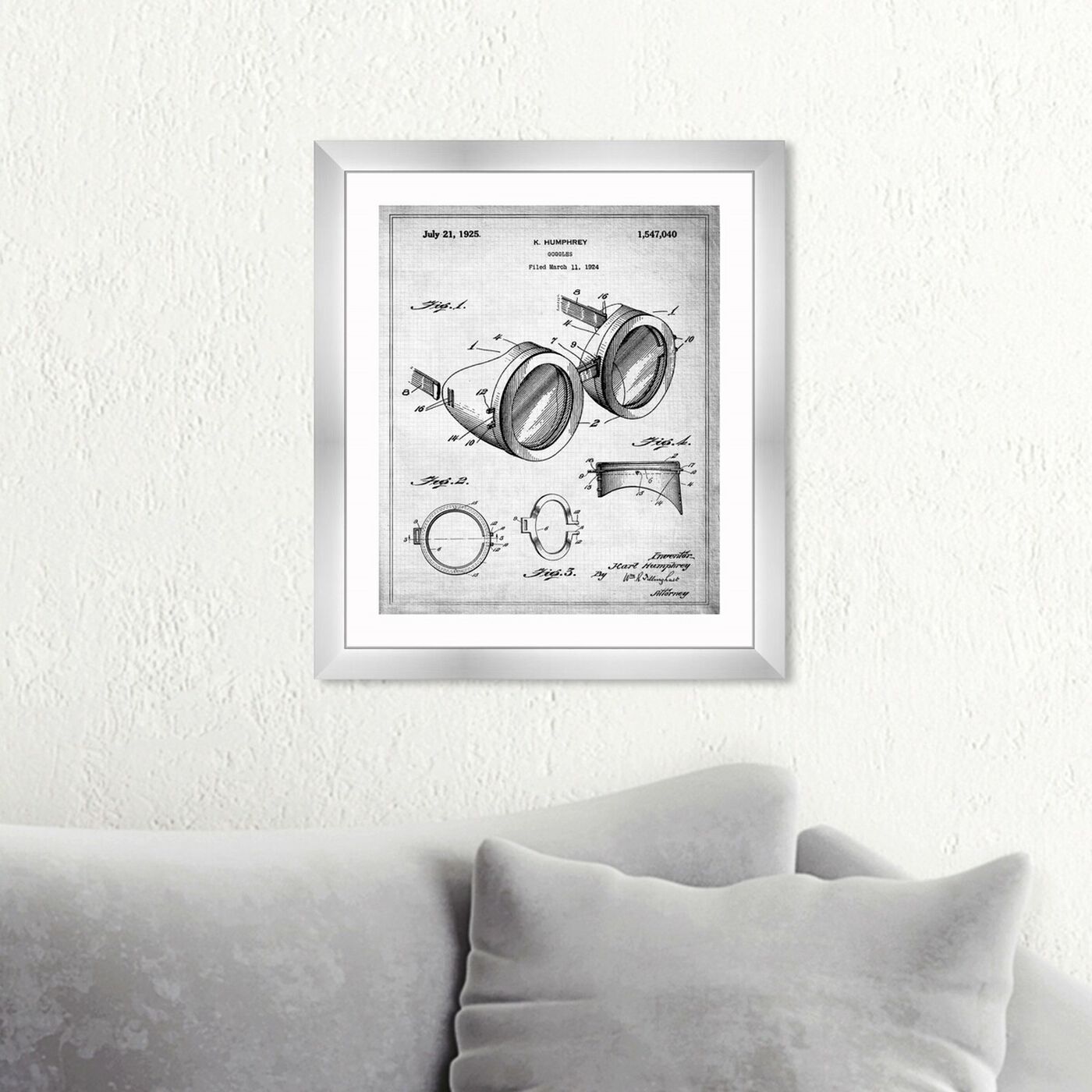 Hanging view of Goggles 1925 featuring nautical and coastal and nautical terms art.