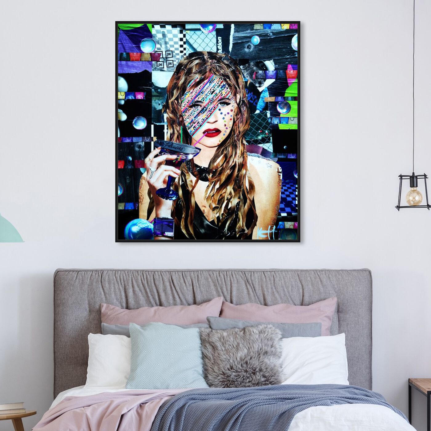 Hanging view of Cosmo by Katy Hirschfeld featuring fashion and glam and portraits art.