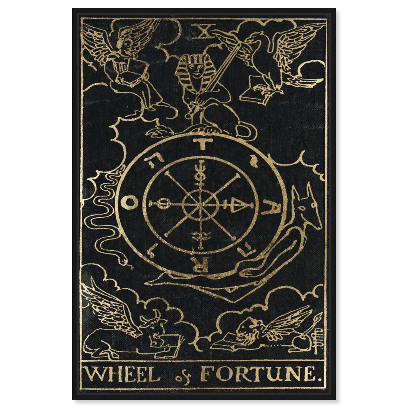Front view of Wheel of Fortune featuring spiritual and religious and astrology art.