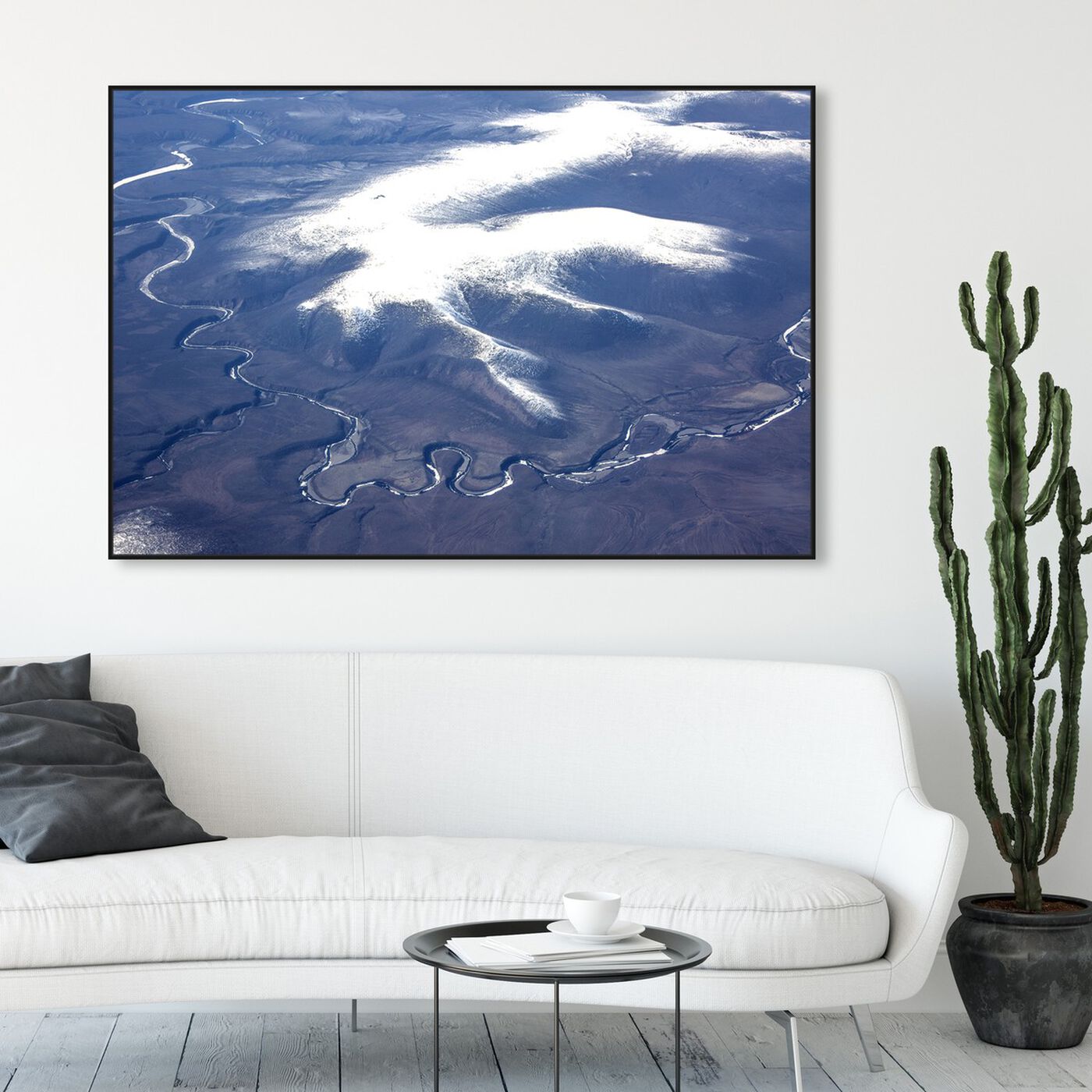 Hanging view of Curro Cardenal - Aero View VII featuring nature and landscape and mountains art.