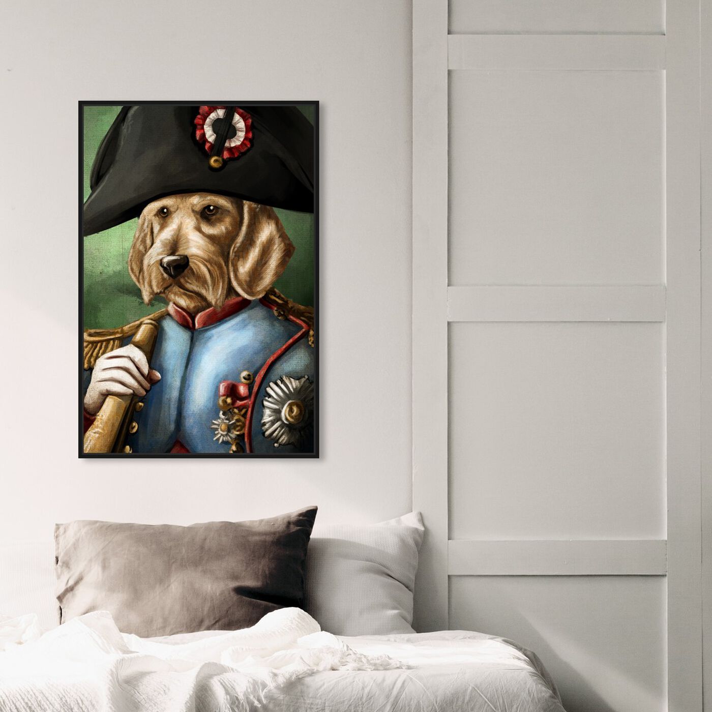 Hanging view of Sargent Wired Dashchund featuring animals and dogs and puppies art.