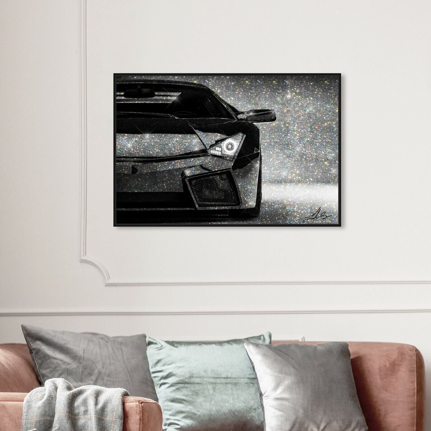 Hanging view of Love Doesn't Drive a Lambo featuring transportation and automobiles art.