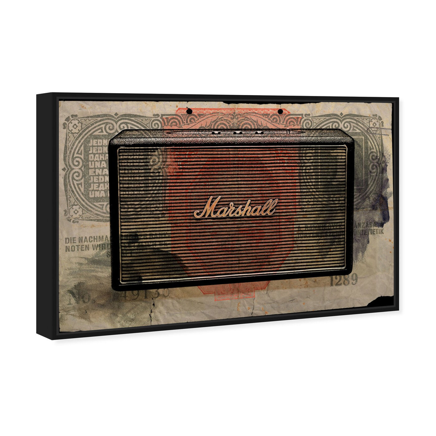 Angled view of Marshall Audio featuring music and dance and music instruments art.