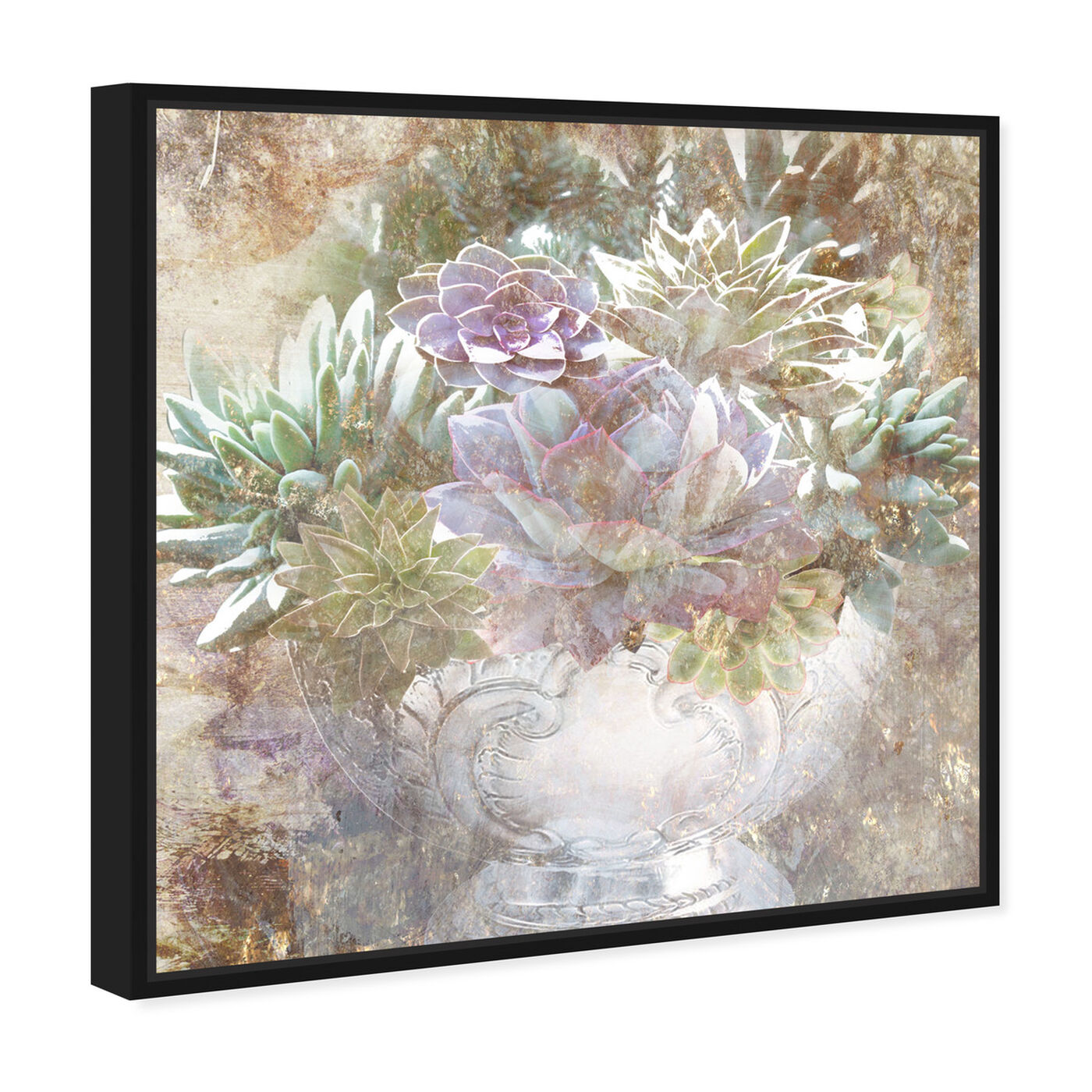 Angled view of Serving Succulents featuring floral and botanical and botanicals art.