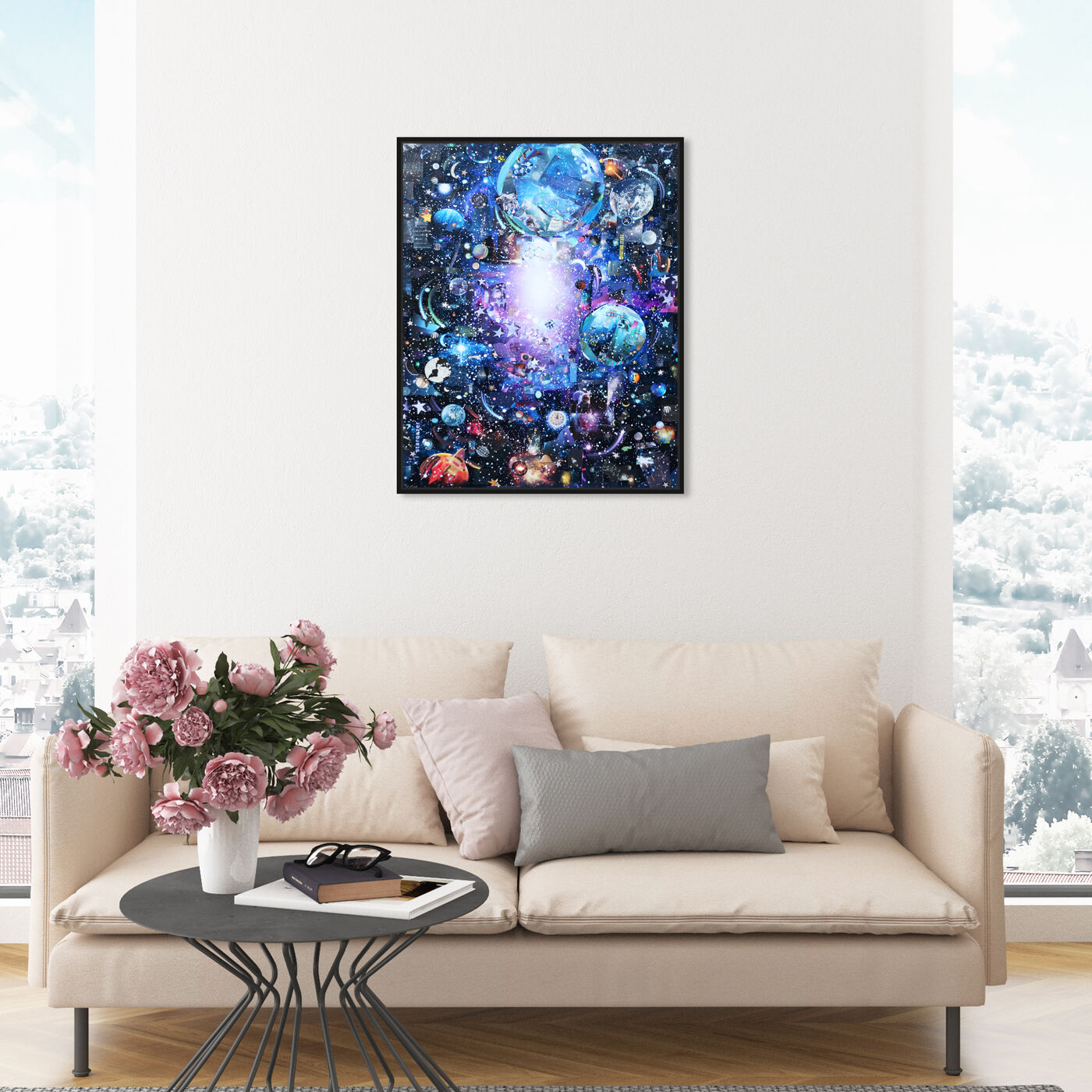 Hanging view of Katy Hirschfeld - Galactic Stargazer featuring fantasy and sci-fi and fantasy art.