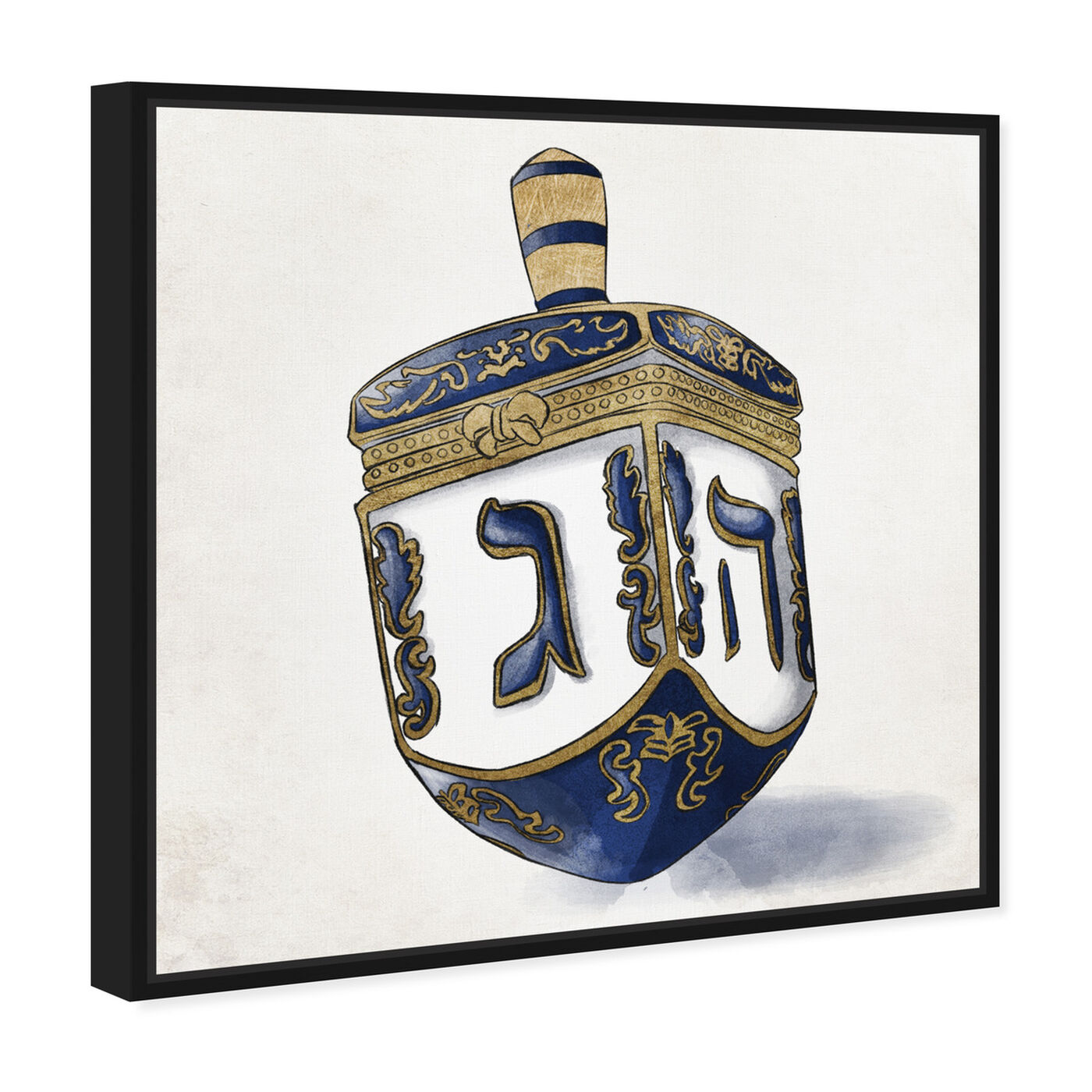 Angled view of Decorated Dreidel Artwork featuring entertainment and hobbies and board games art.