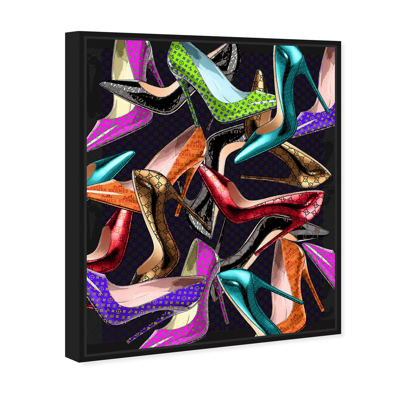 Angled view of Want More Shoes featuring fashion and glam and shoes art.
