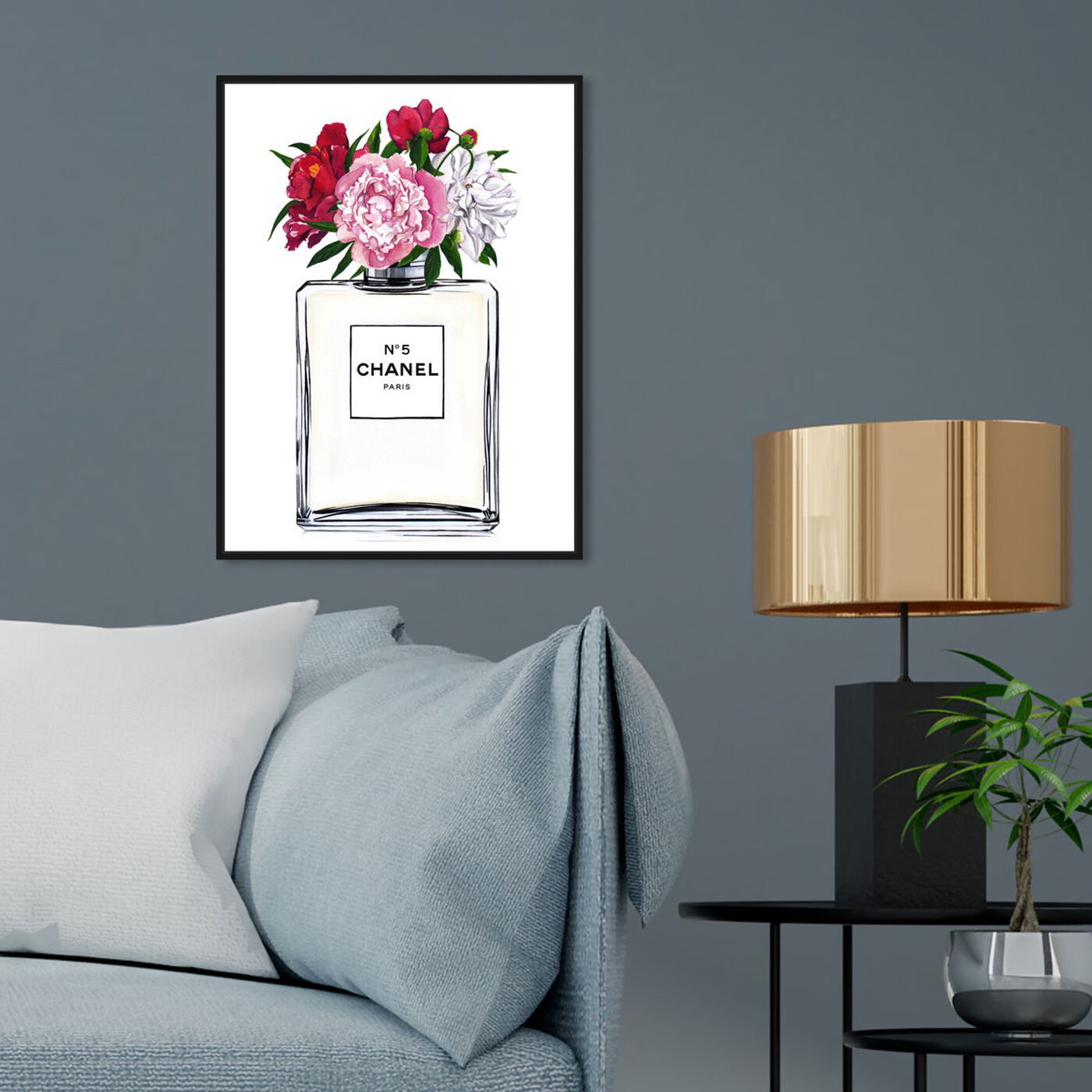 Hanging view of Doll Memories - A Woman's Peonies featuring fashion and glam and perfumes art.