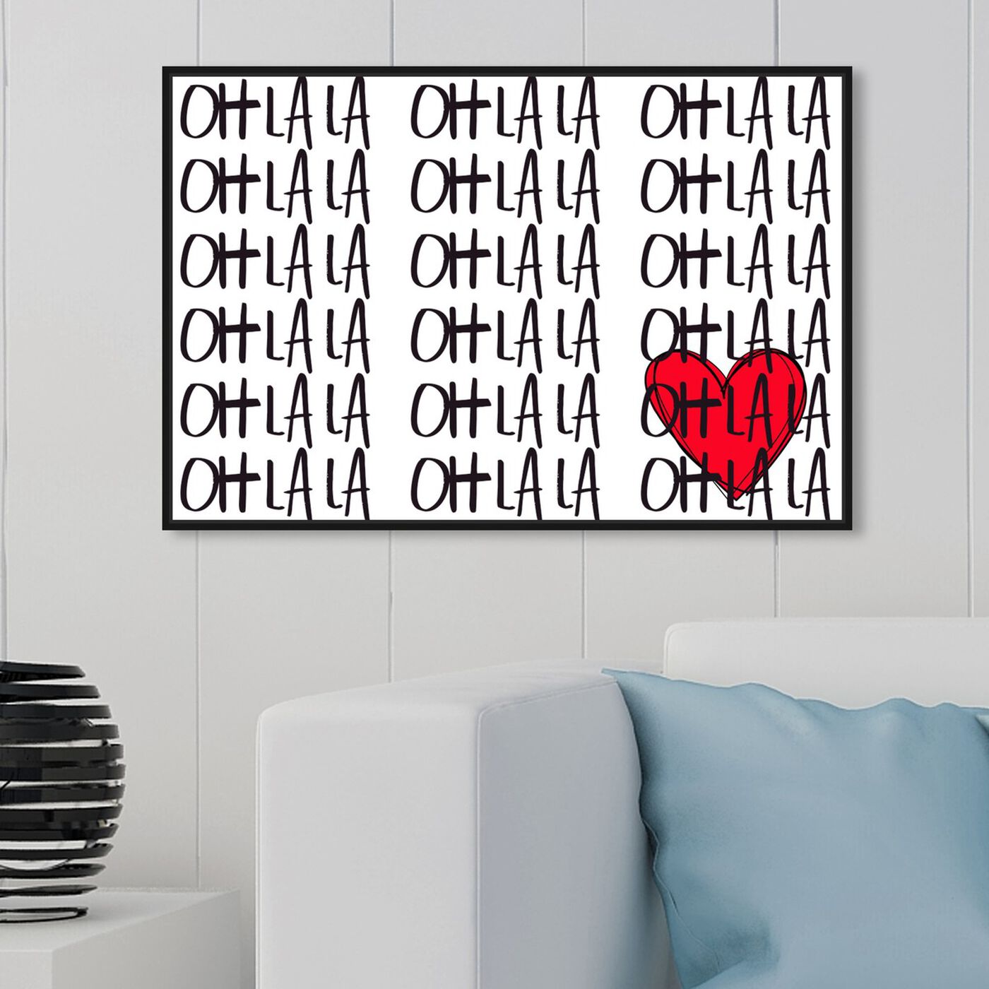Hanging view of OHLALA featuring typography and quotes and quotes and sayings art.