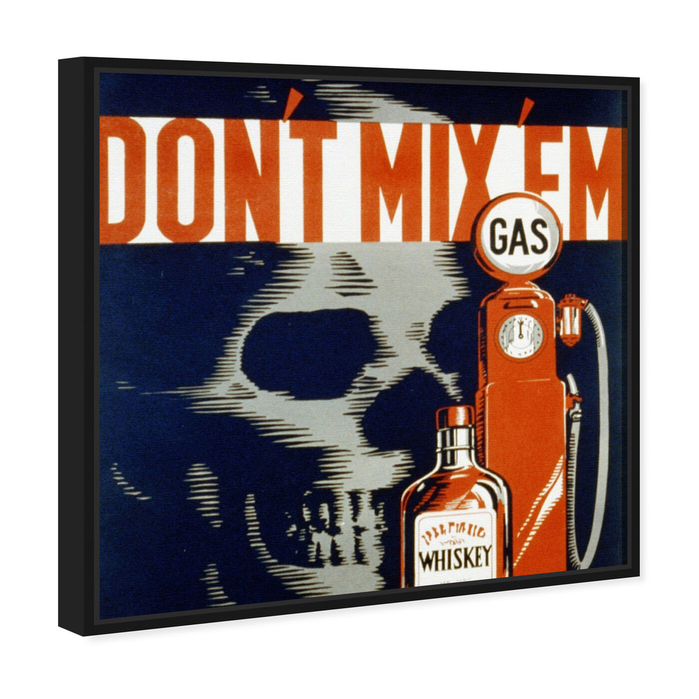 Angled view of Don't Mix 'Em featuring drinks and spirits and liquor art.