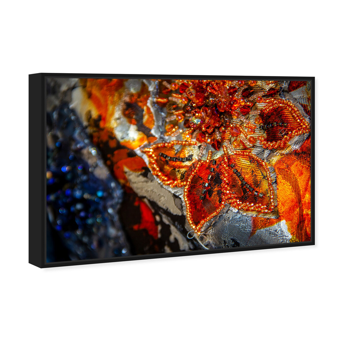 Angled view of Mark Zunino - Amber Floral Tapestry featuring fashion and glam and fashion art.