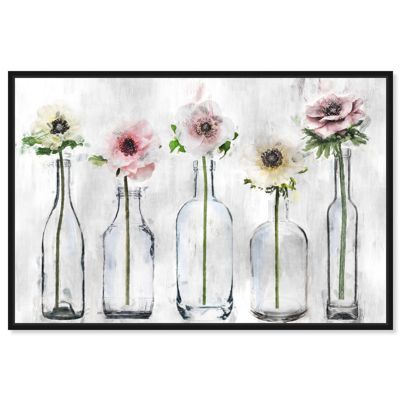 Front view of Anemone Floral featuring floral and botanical and florals art.