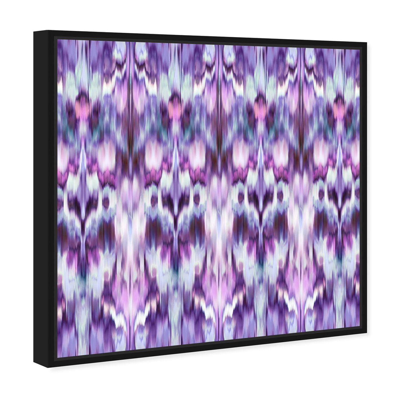Angled view of Le Violetera Ikat featuring abstract and patterns art.