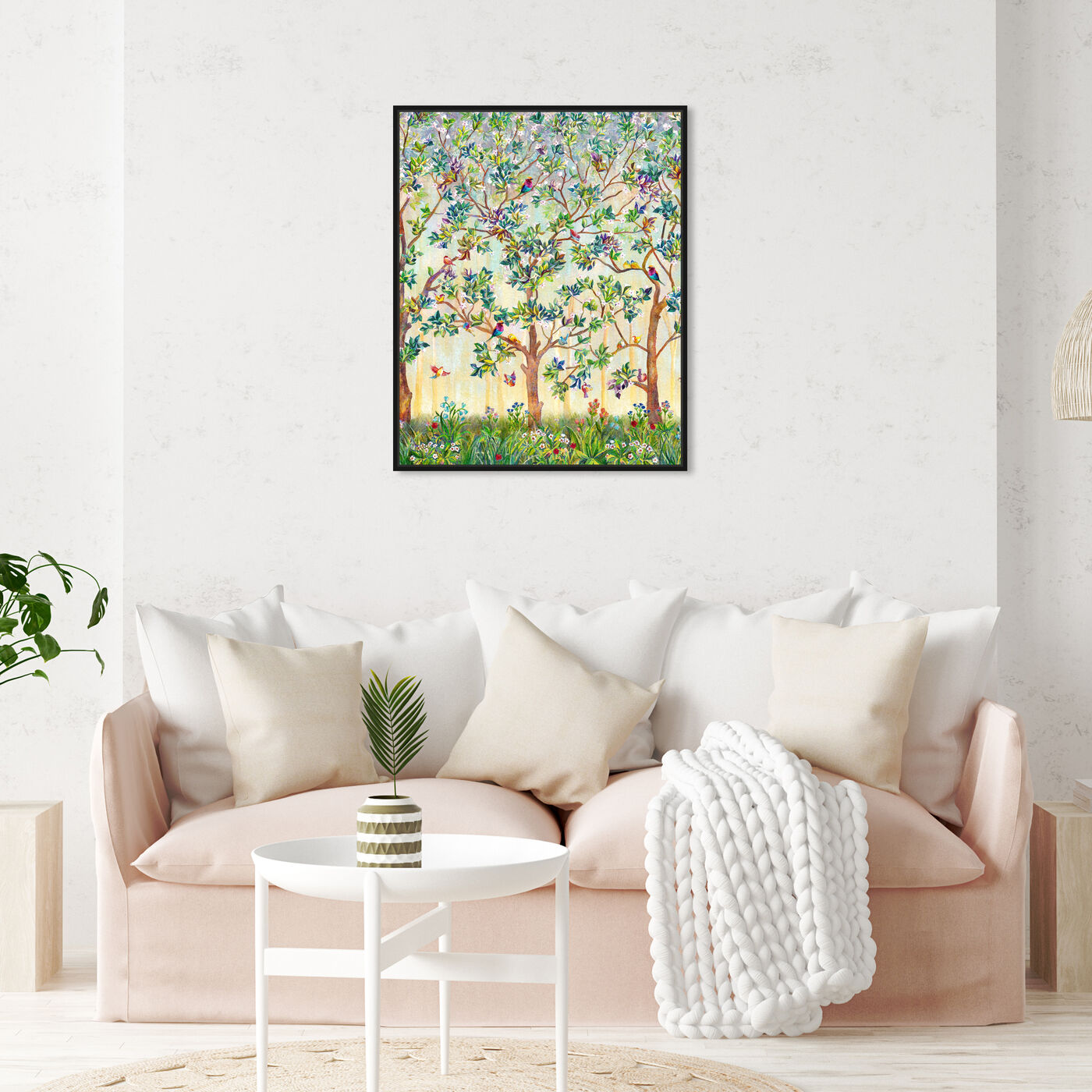 Hanging view of Pretty Place featuring floral and botanical and trees art.